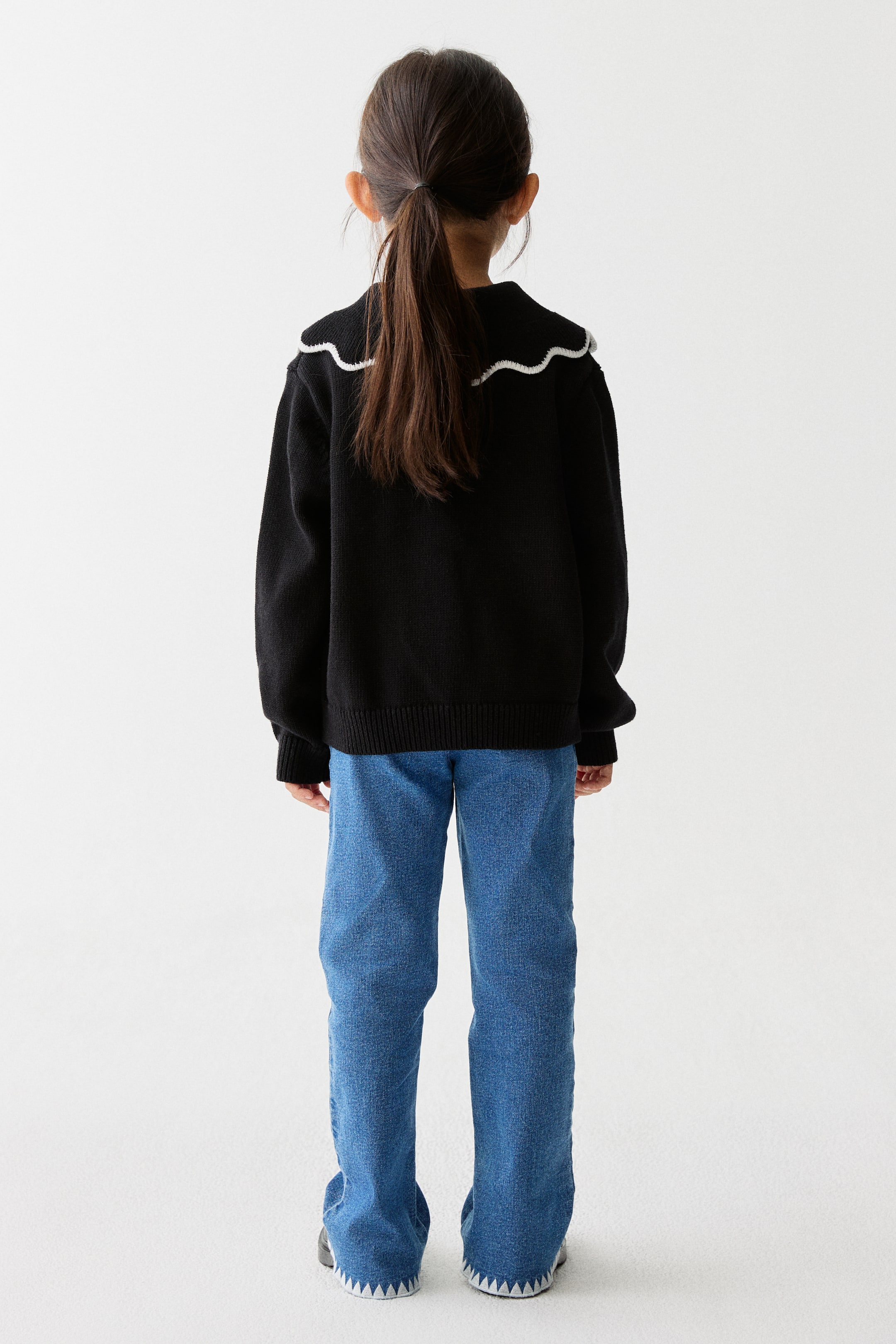 拡大画像を表示: 襟付きカーディガン - ブラック - Kids | H&M JP 3