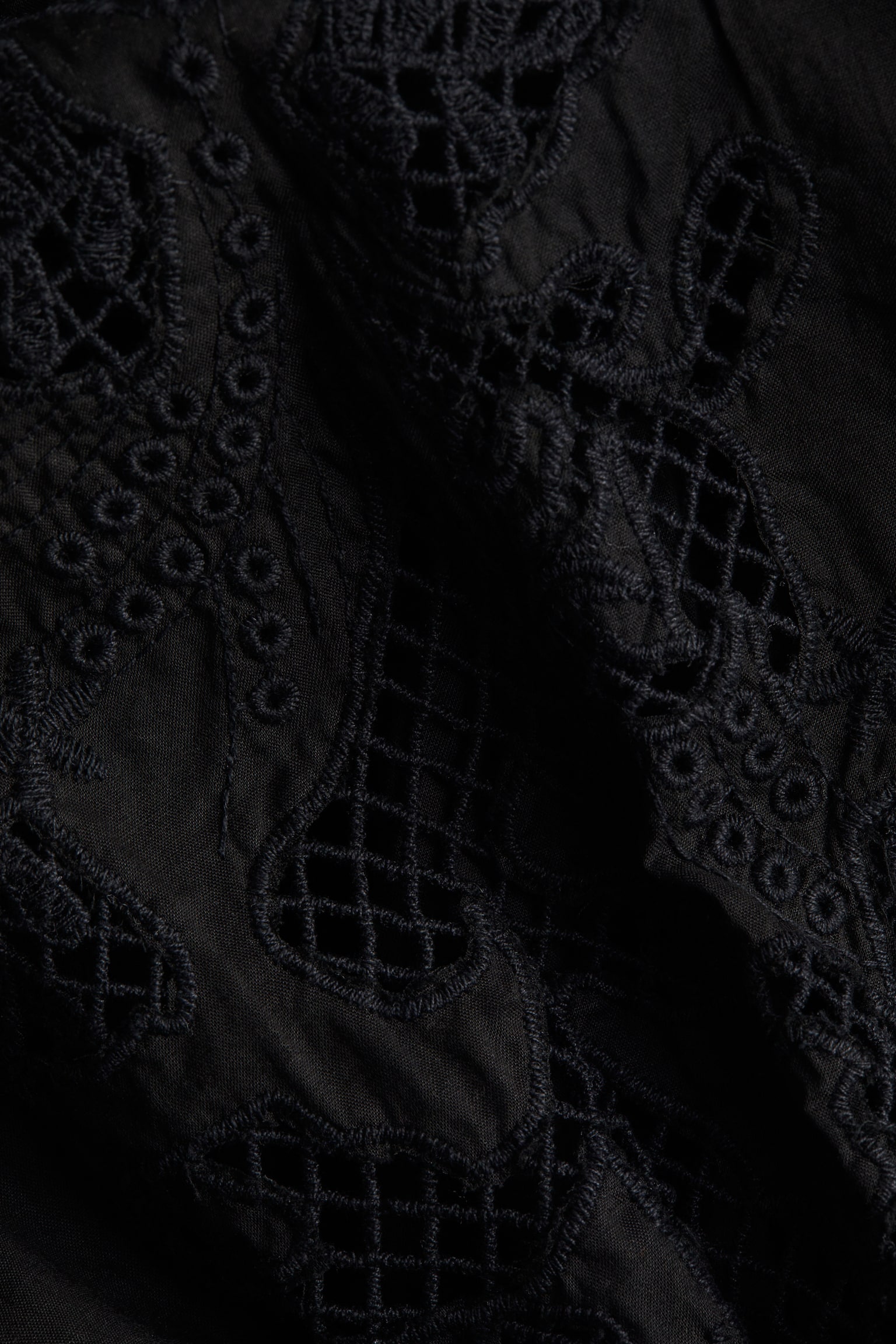 Nakış İşlemeli Bluz - Siyah/Beyaz - 6