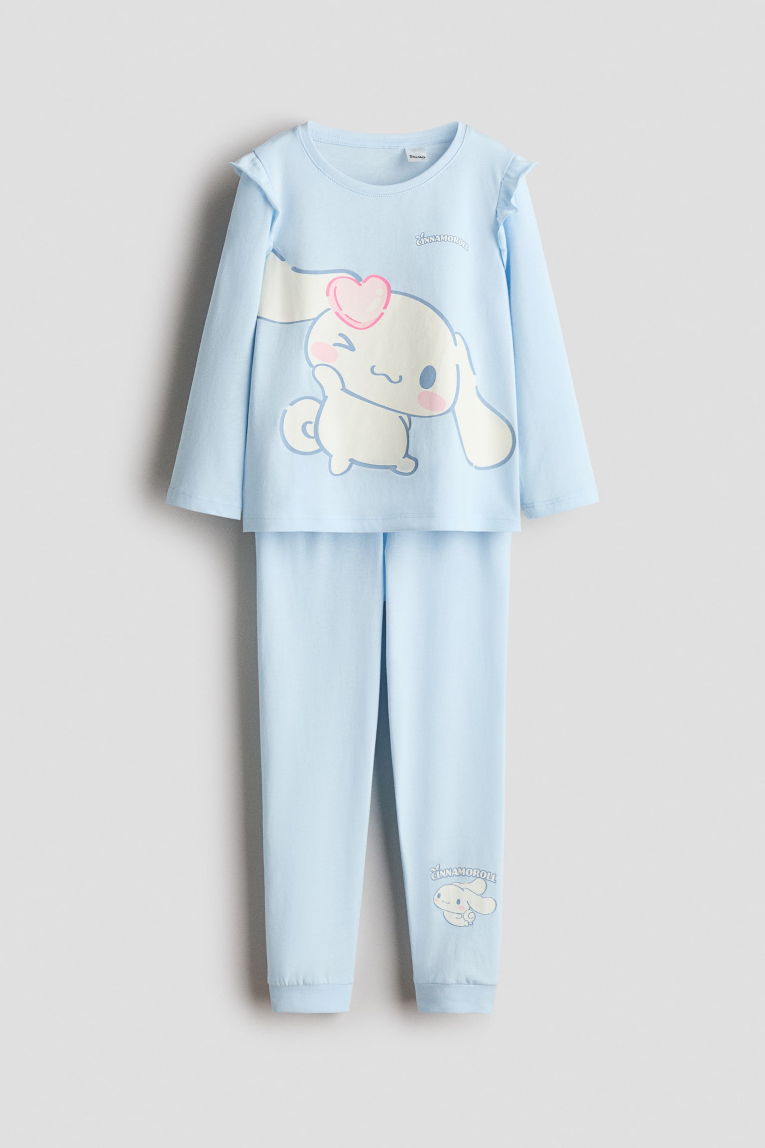 Print-motif cotton pyjamas - Light blue/Cinnamoroll/Purple/Kuromi