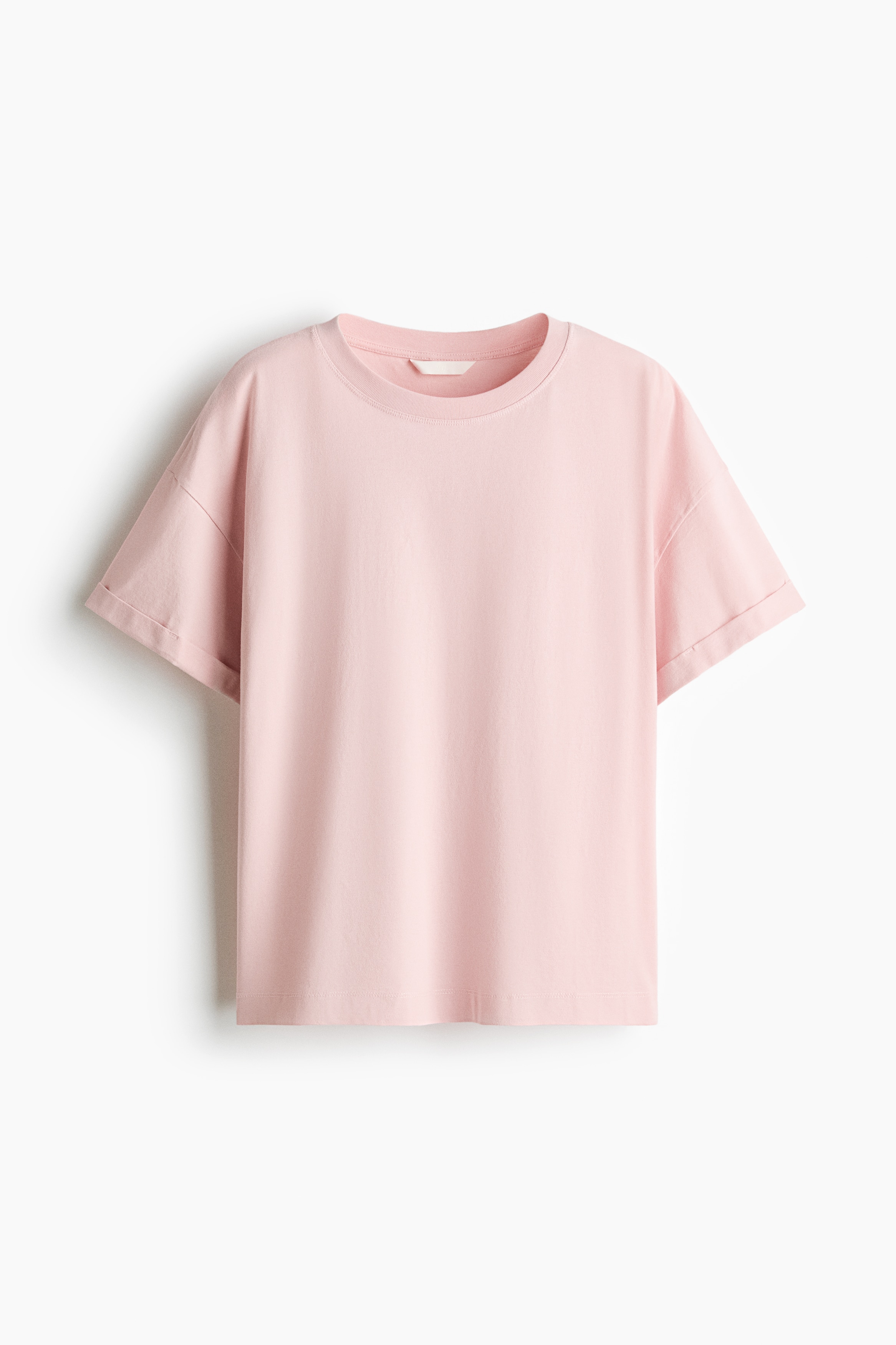 T-shirt loose en coton - Rose pâle/Jaune pâle/Noir délavé/Blanc
