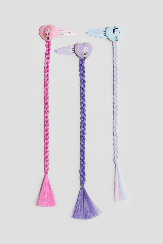 H&M 3-Pack Braid-Detail Hair Clips
