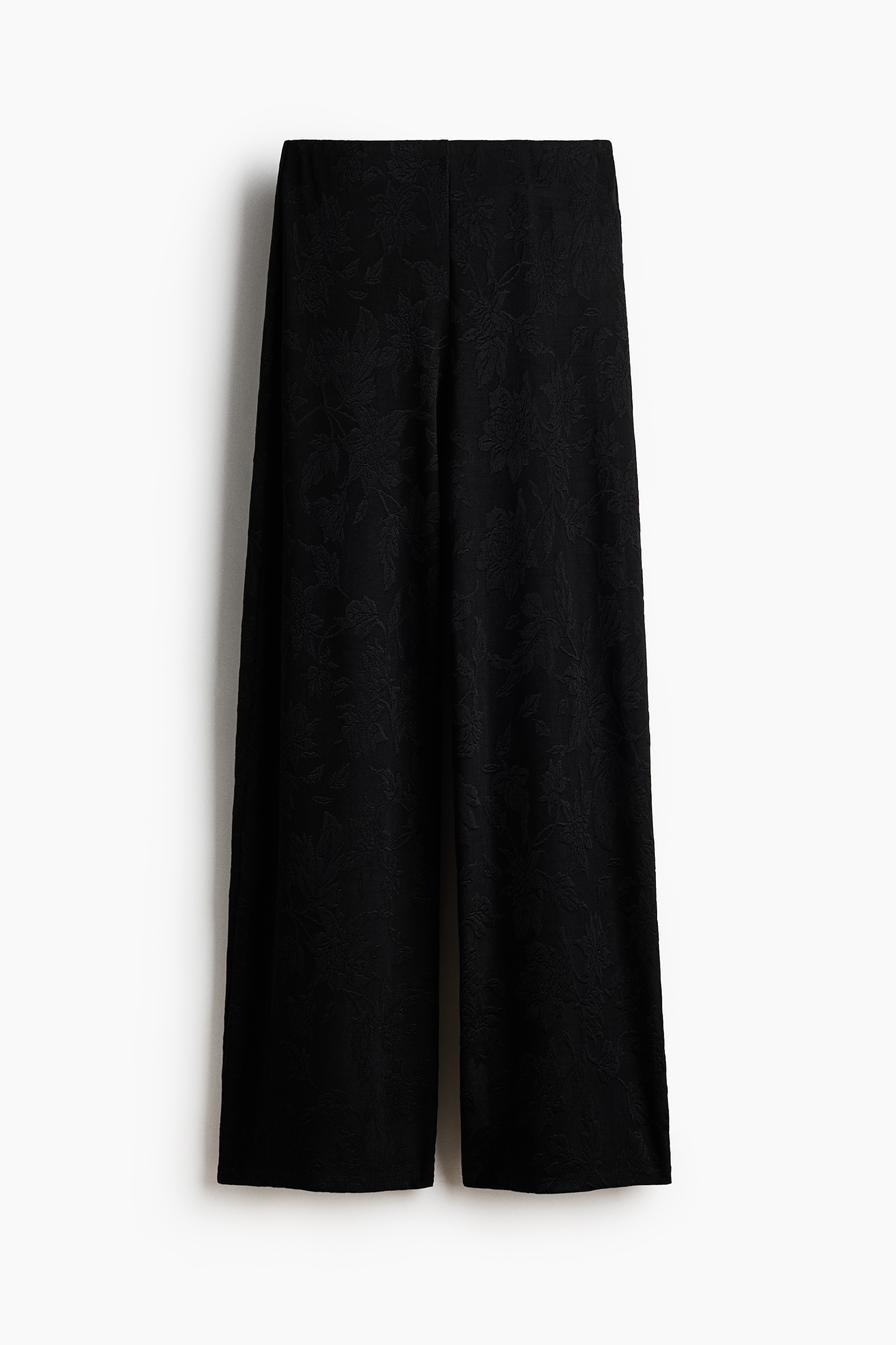 Jacquard Jersey Pull-On Pants - Black