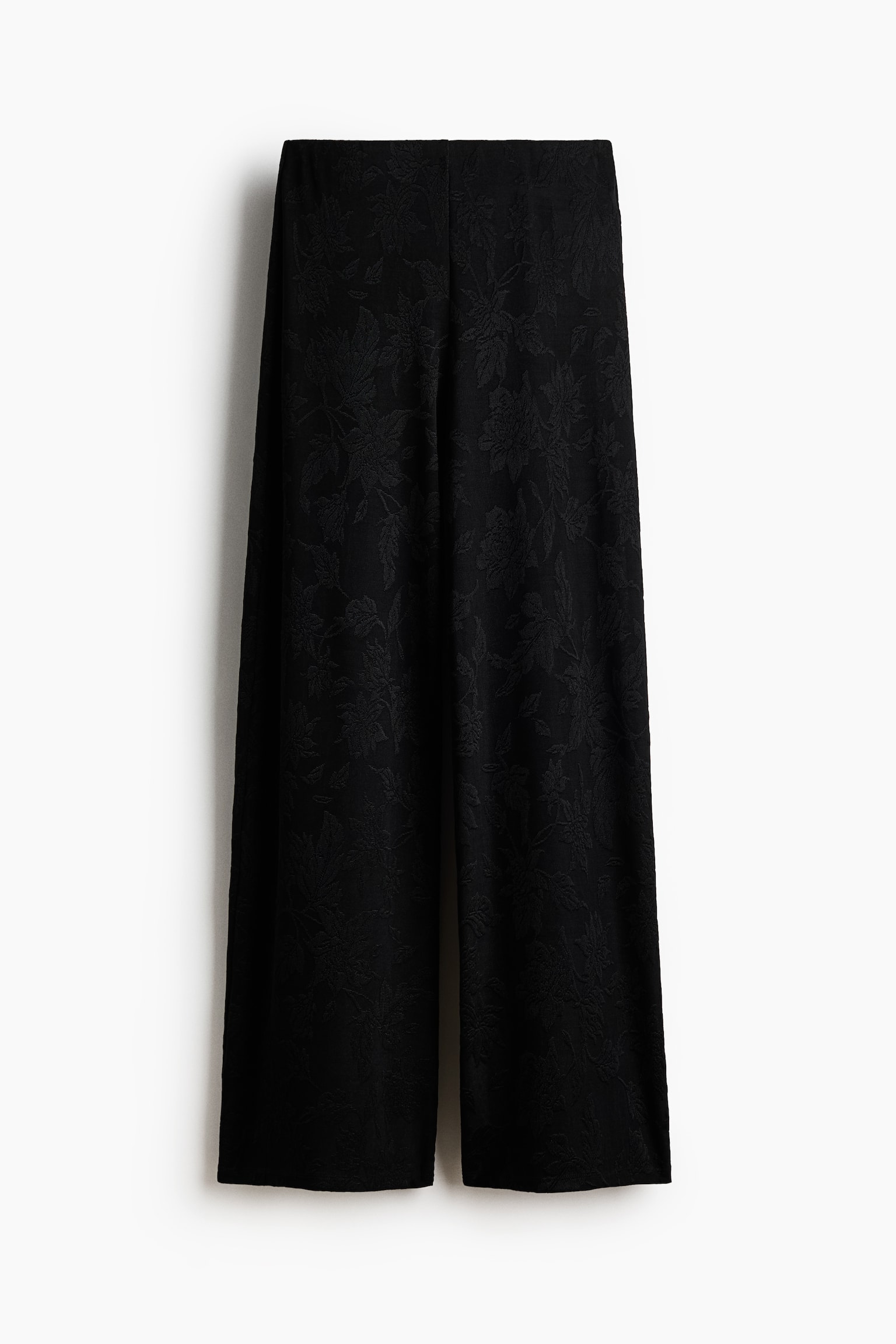 Jacquard Jersey Pull-On Pants - Black - 1