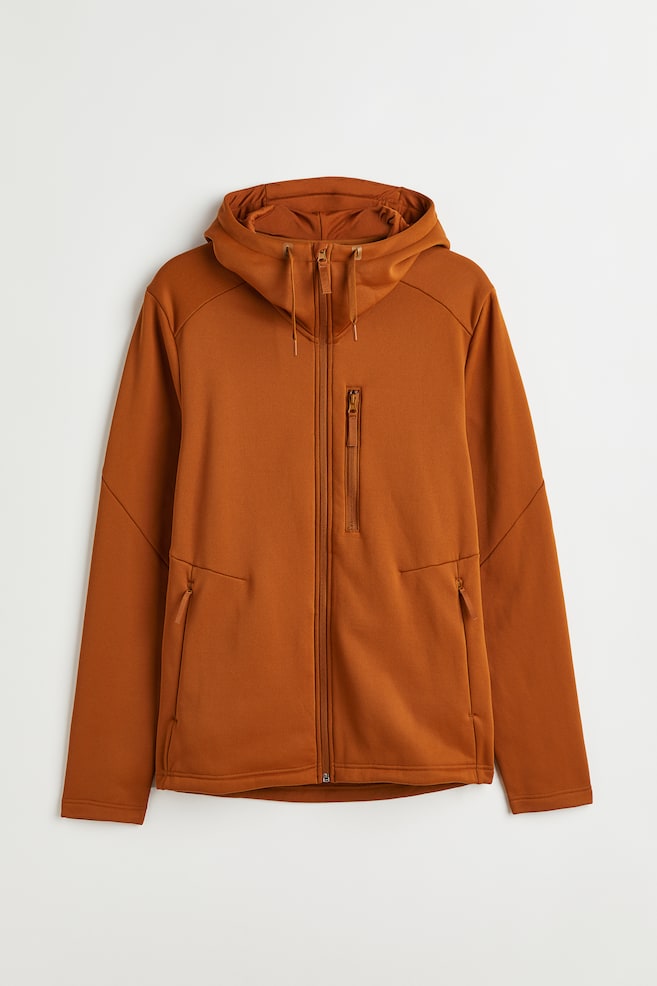 Regular Fit Fleece-lined jacket - Orange/Dark khaki green - 2