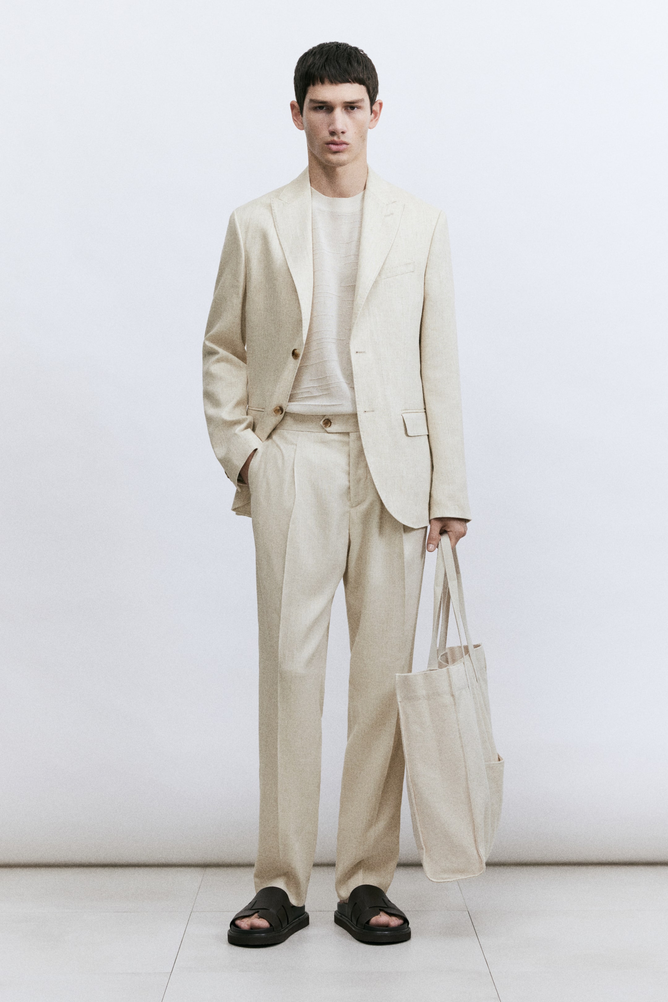 Regular-Fit Linen-Blend Jacket