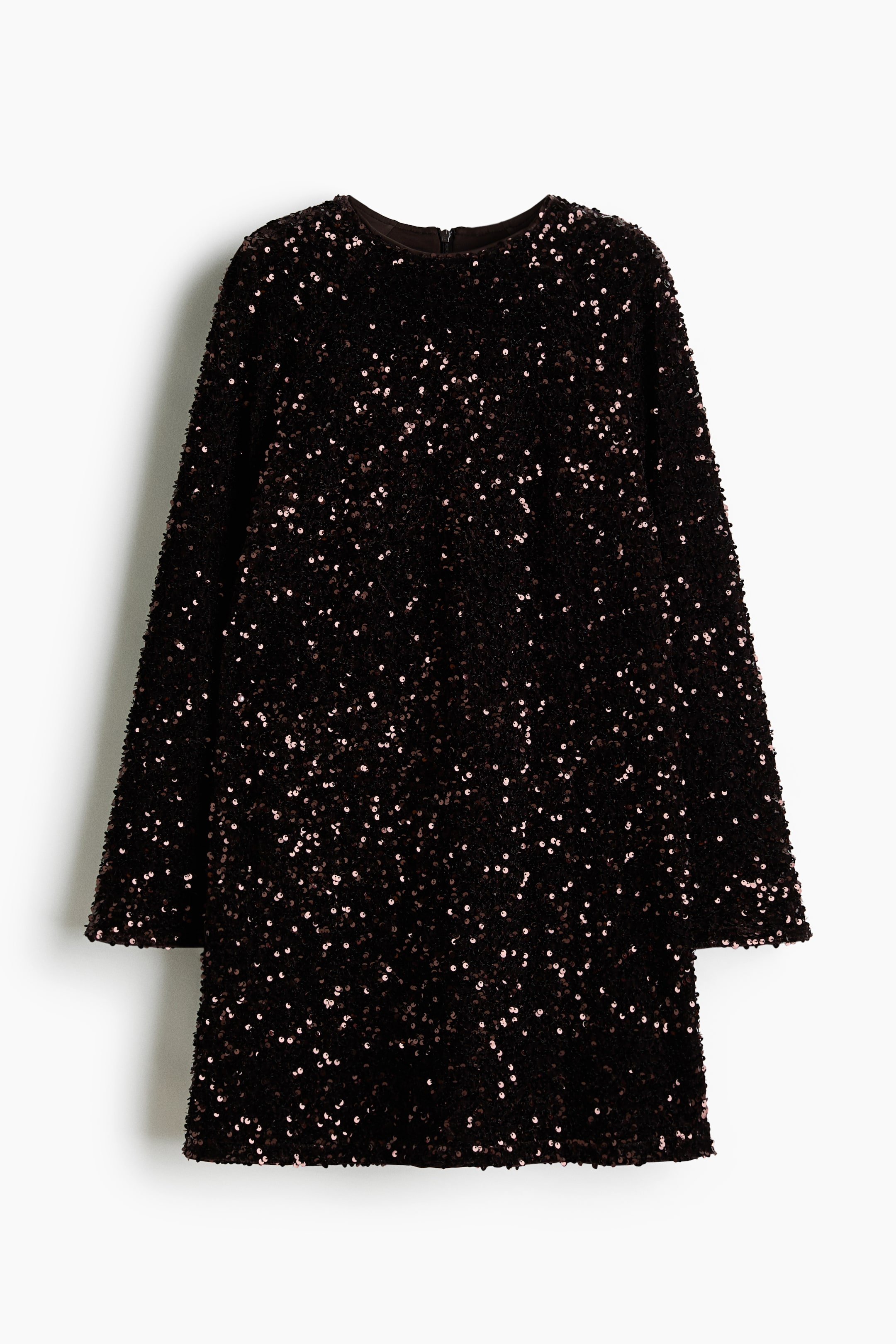 Nagyobb kép megtekintése: Flitteres miniruha - Sötétbarna - NŐI | H&M HU 5