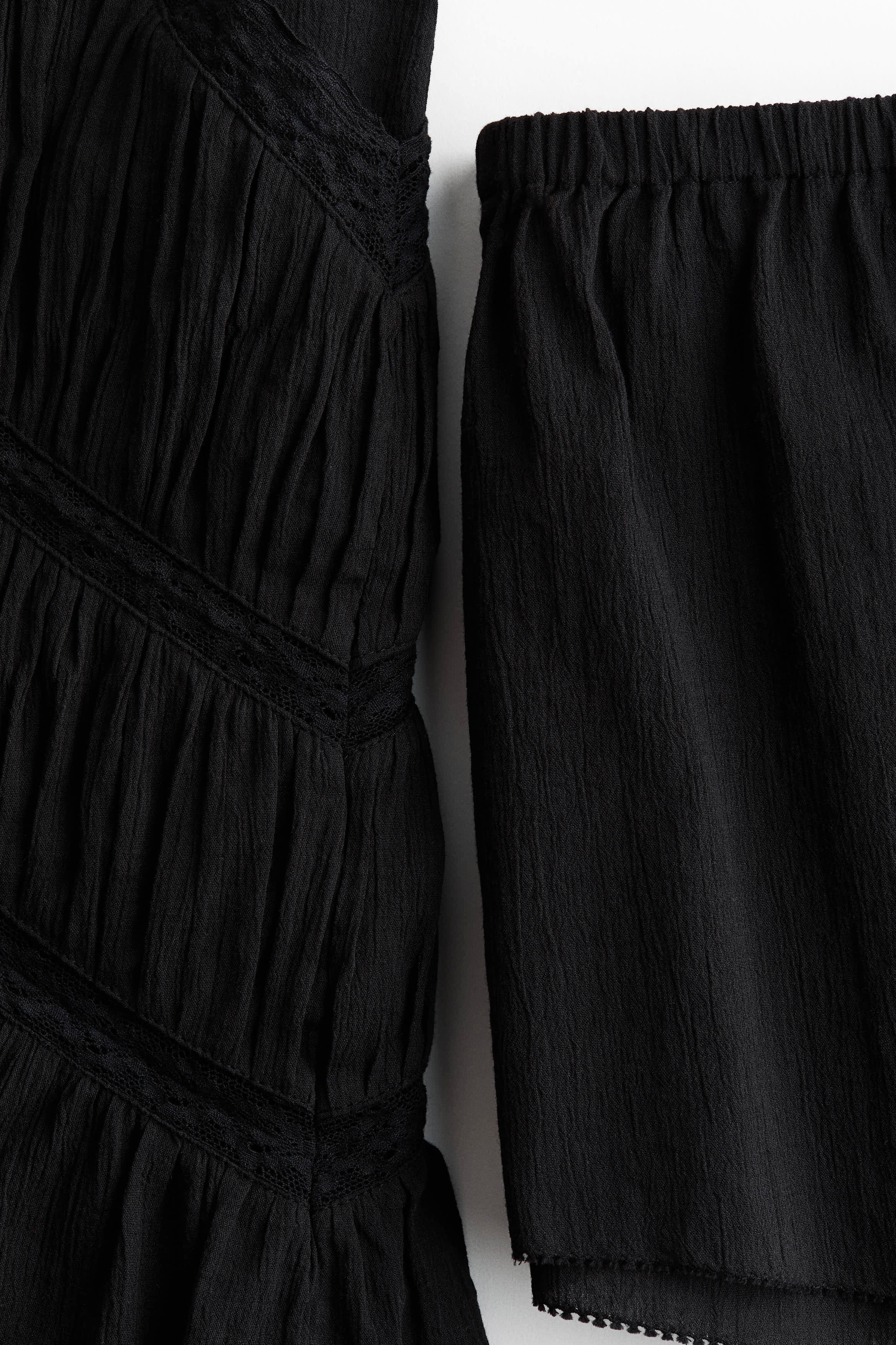 Lace-detail cotton pyjamas