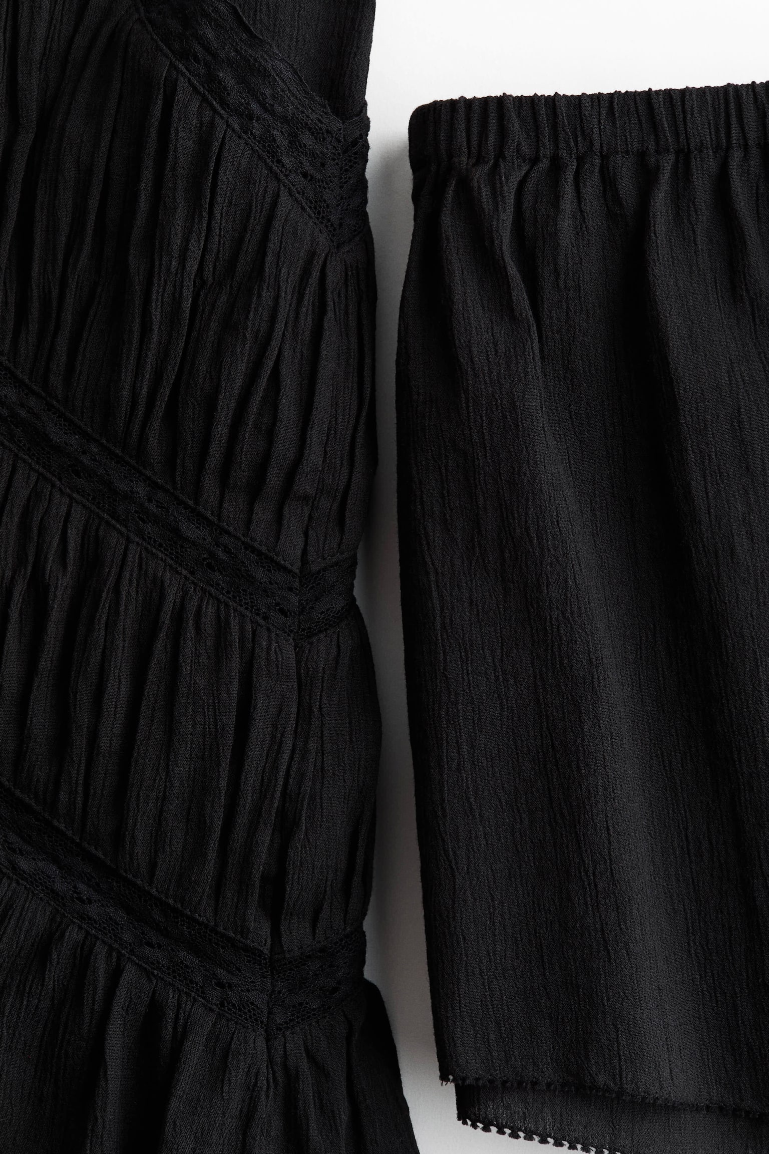 Lace-detail cotton pyjamas - 7