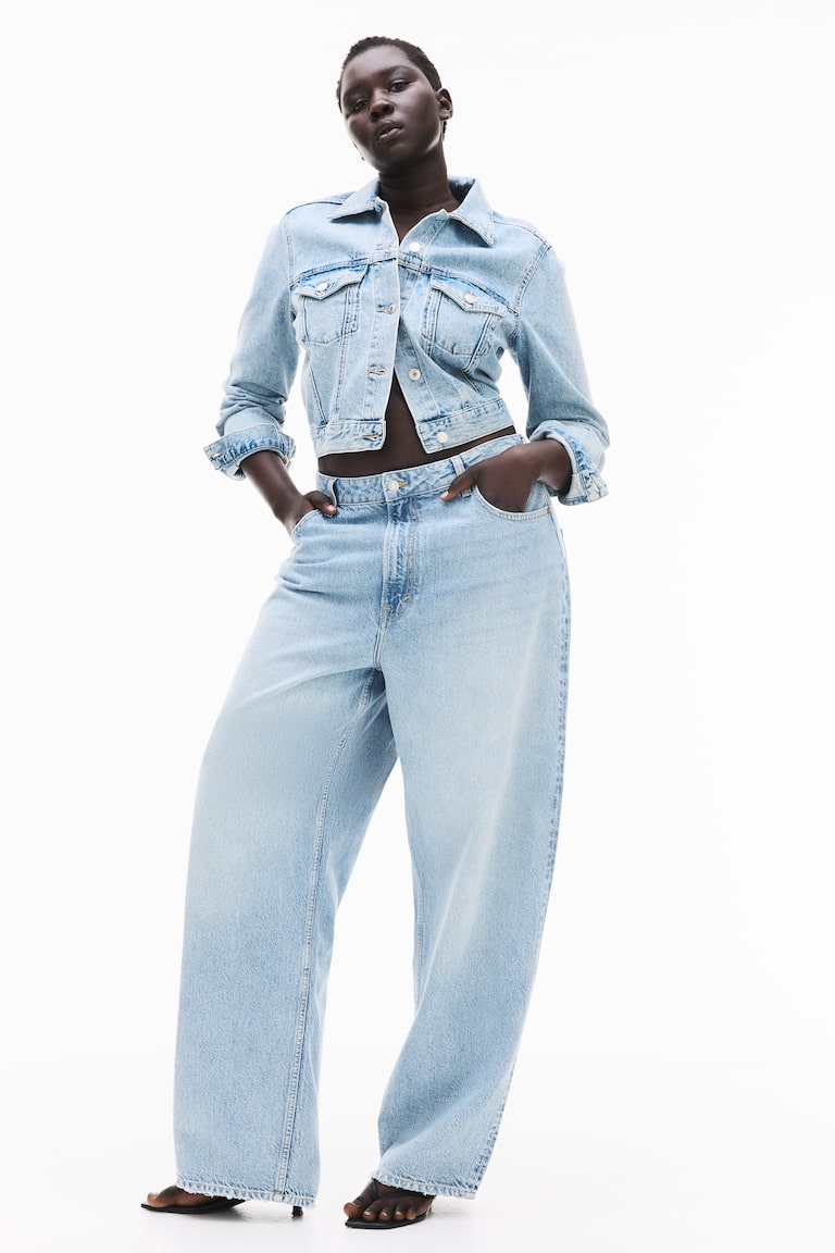 Curvy Fit Baggy High Jeans