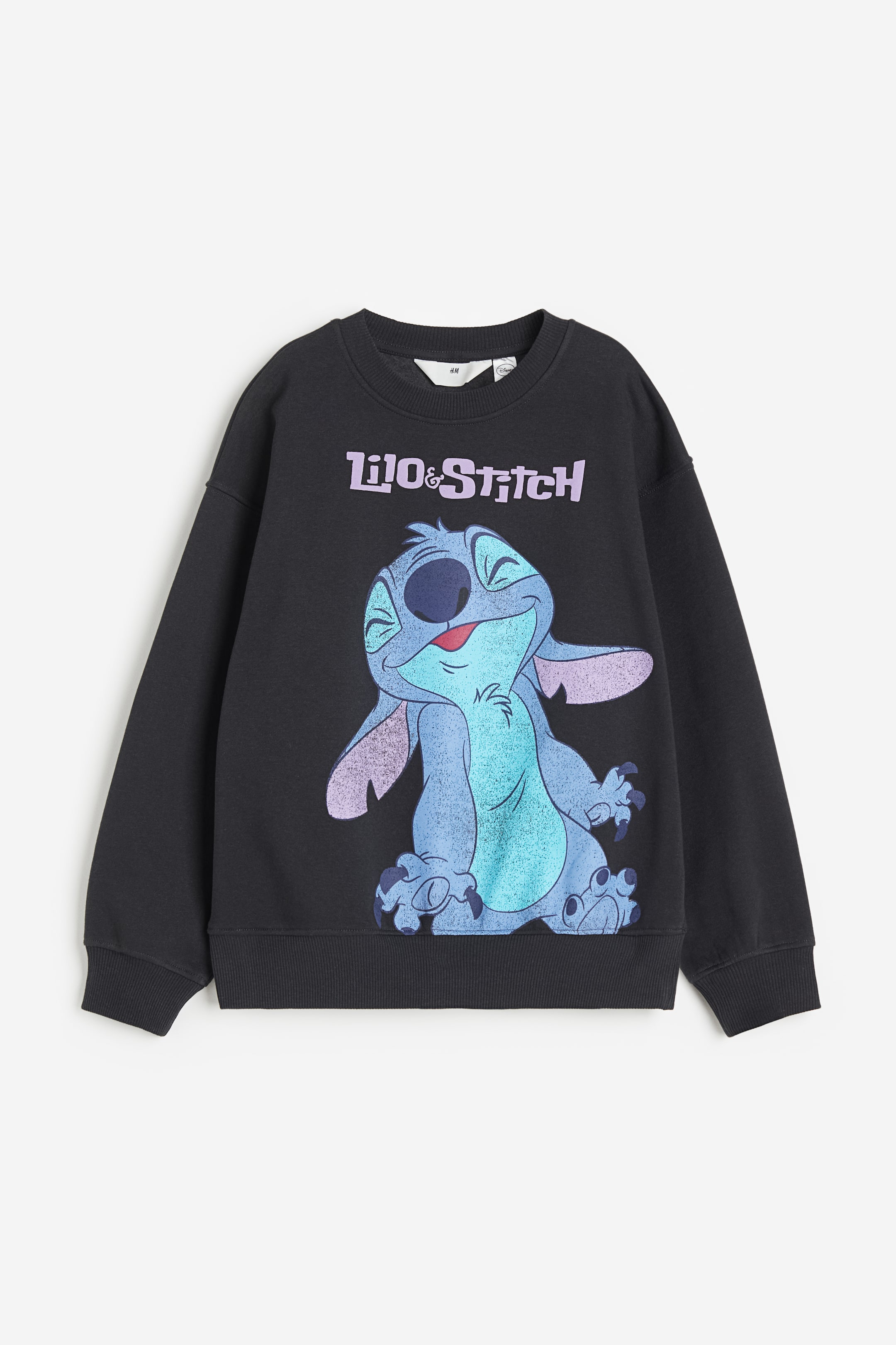 Visa större bild: Oversized sweatshirt - Mörkgrå/Lilo & Stitch - BARN | H&M FI 1