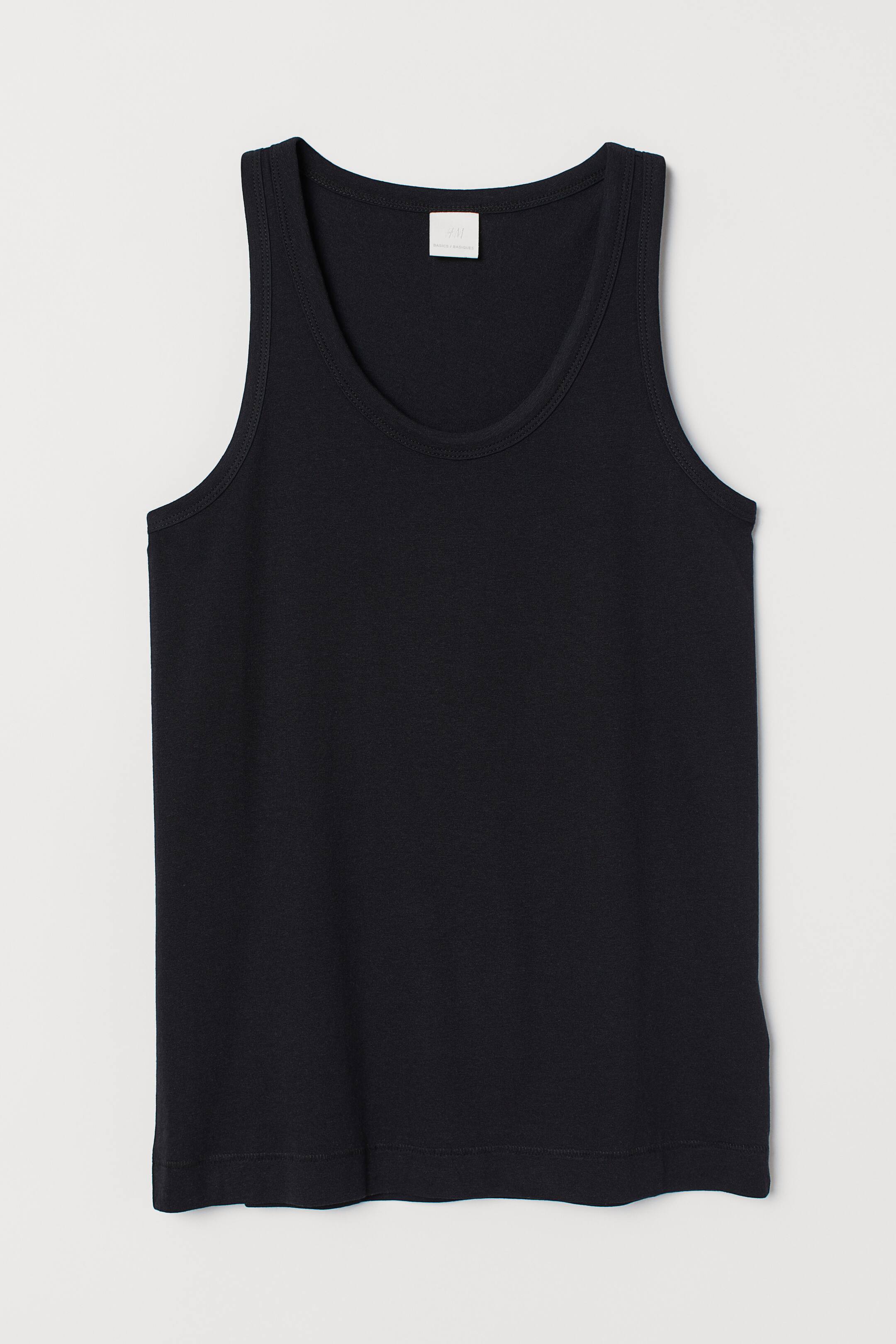 View larger image: Cotton-blend vest top - Black - Ladies | H&M 1