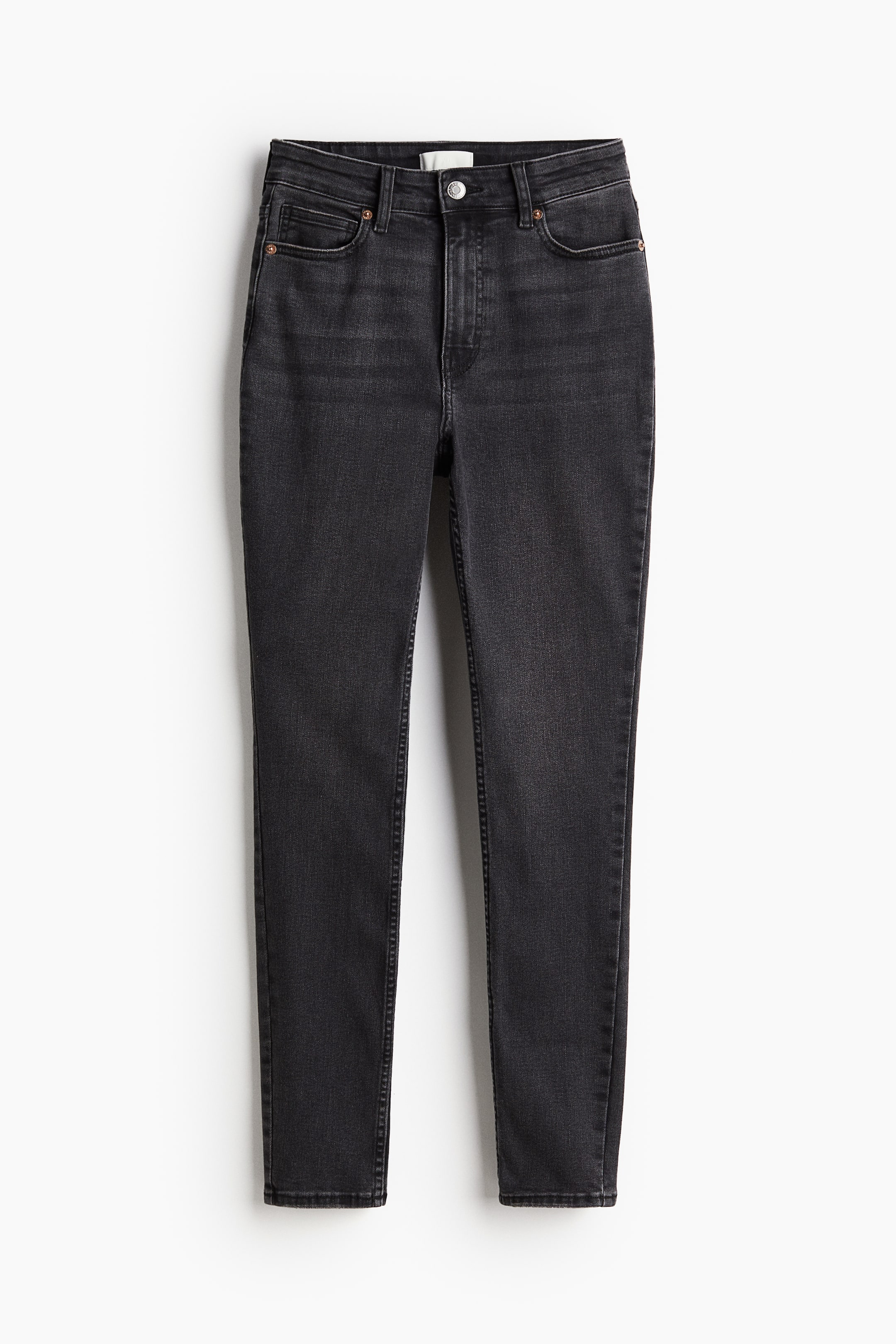 Skinny High Jeans - Black/Washed out - Ladies | H&M GB 6