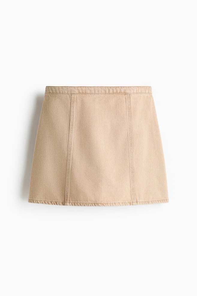 A-Line Mini Skirt - Light beige/Denim blue/Dark denim blue - 1
