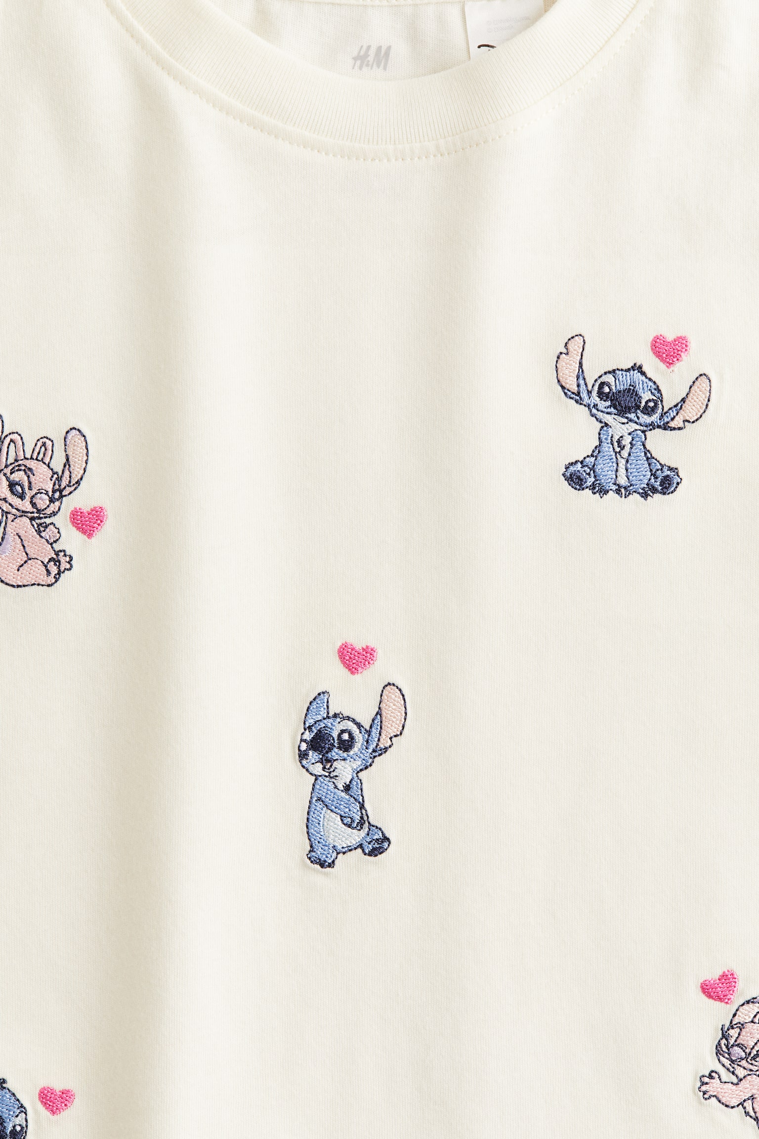 圖案棉質T恤 - 白色/星際寶貝/淺藍色/星際寶貝 - 2