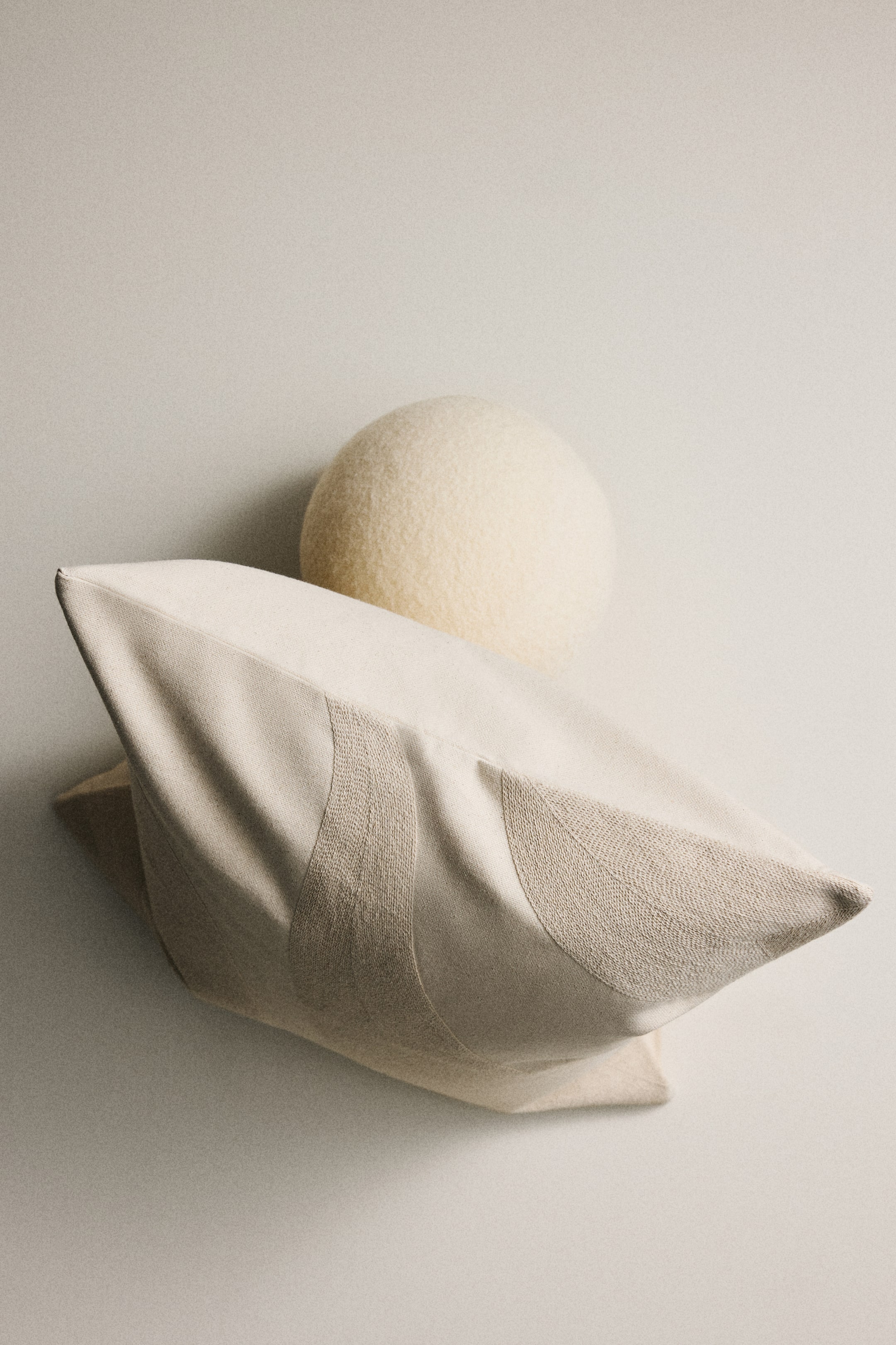 View larger image: Embroidered Cushion Cover - Light beige - Home All | H&M CA 1