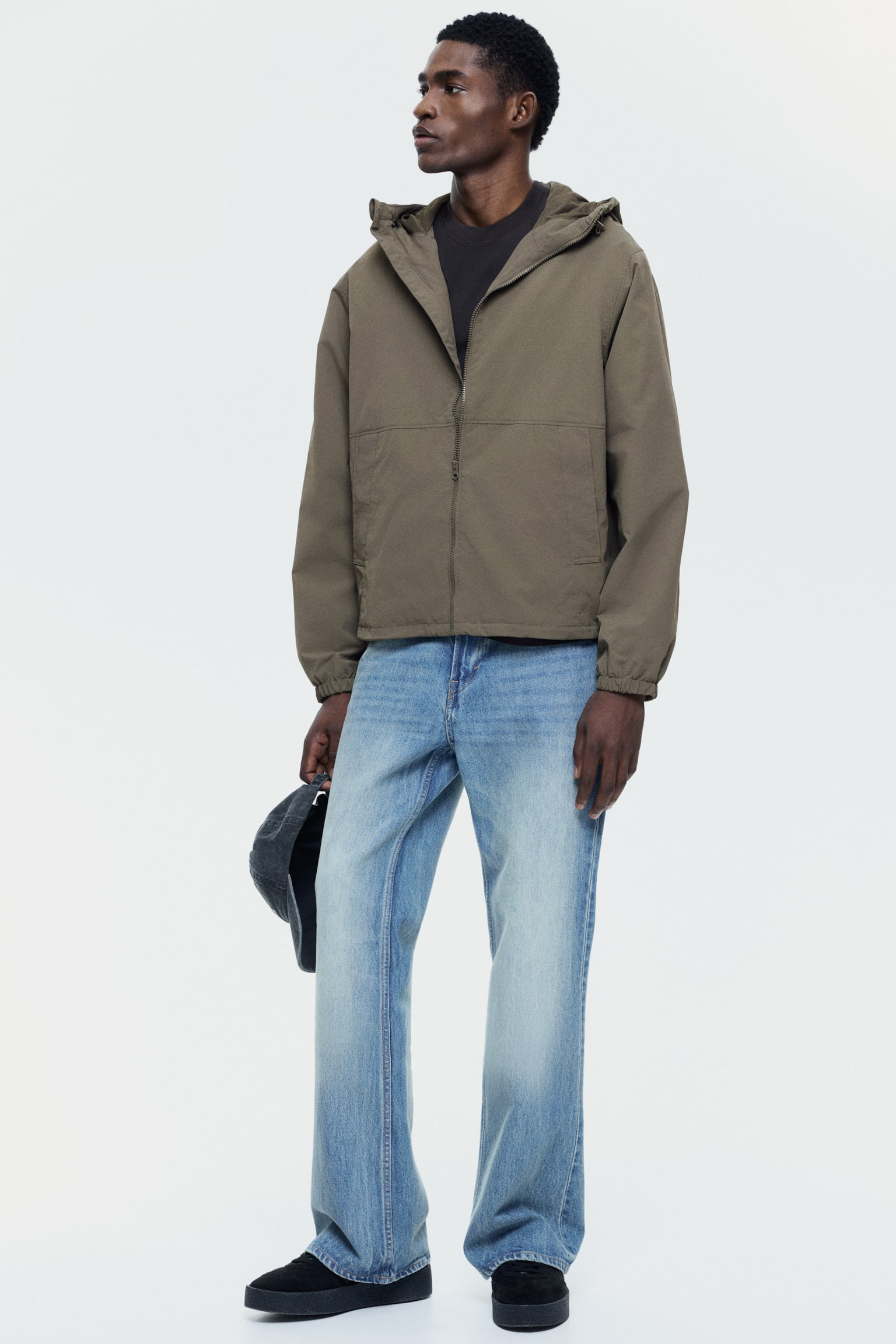 Water-repellent nylon windbreaker - Dark mole/Grey/Black/Dark teal - 4