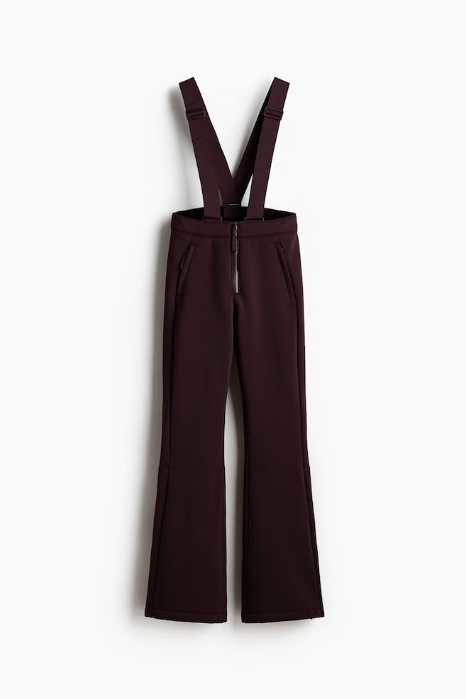 Water-repellent ski trousers - Aubergine purple/Cream - 1