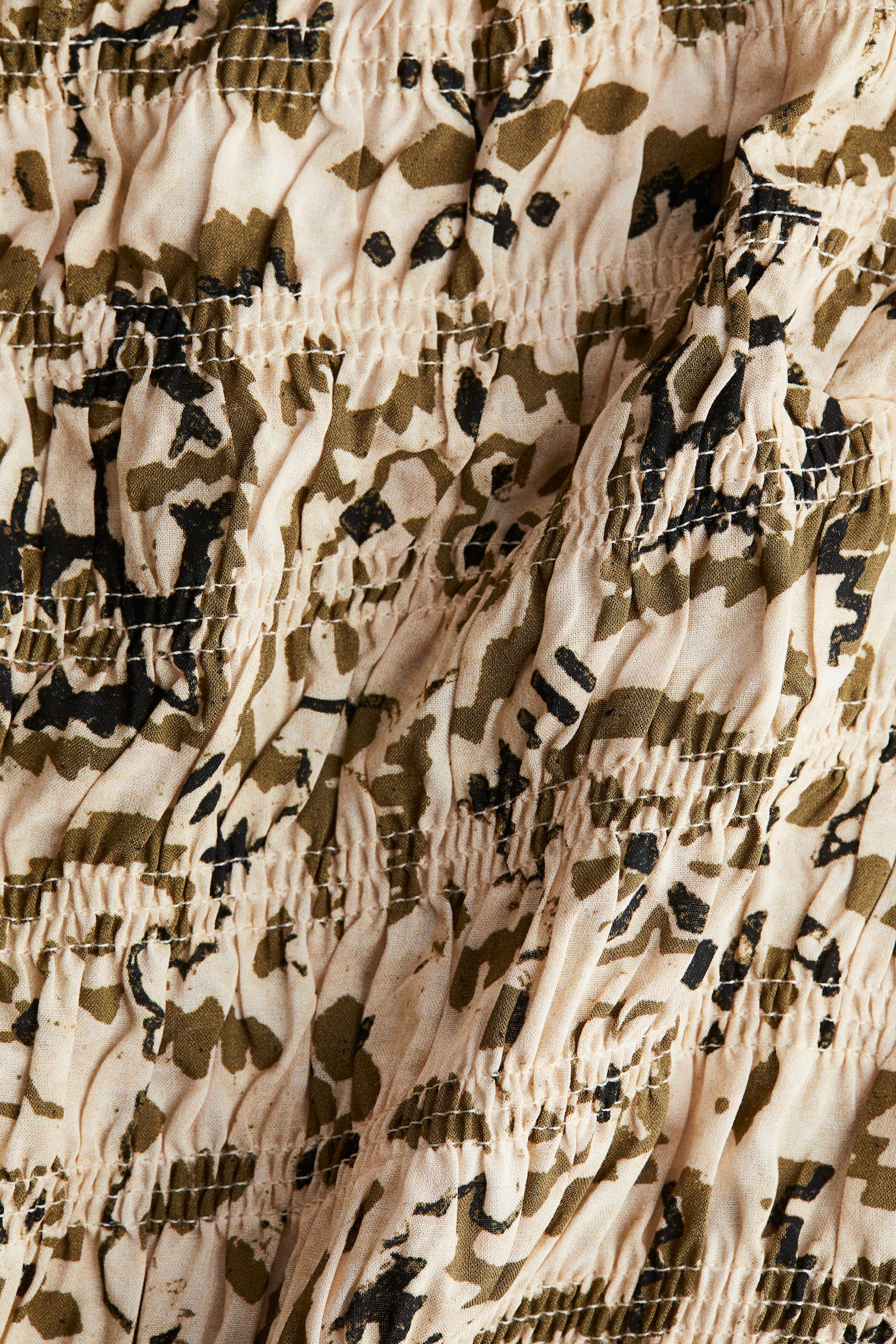 Büzgülü Kolsuz Üst - Açık bej/Desenli/Açık bej/Zebra desenli/Bordo/Şal desenli/Bej/Leopar desenli - 3