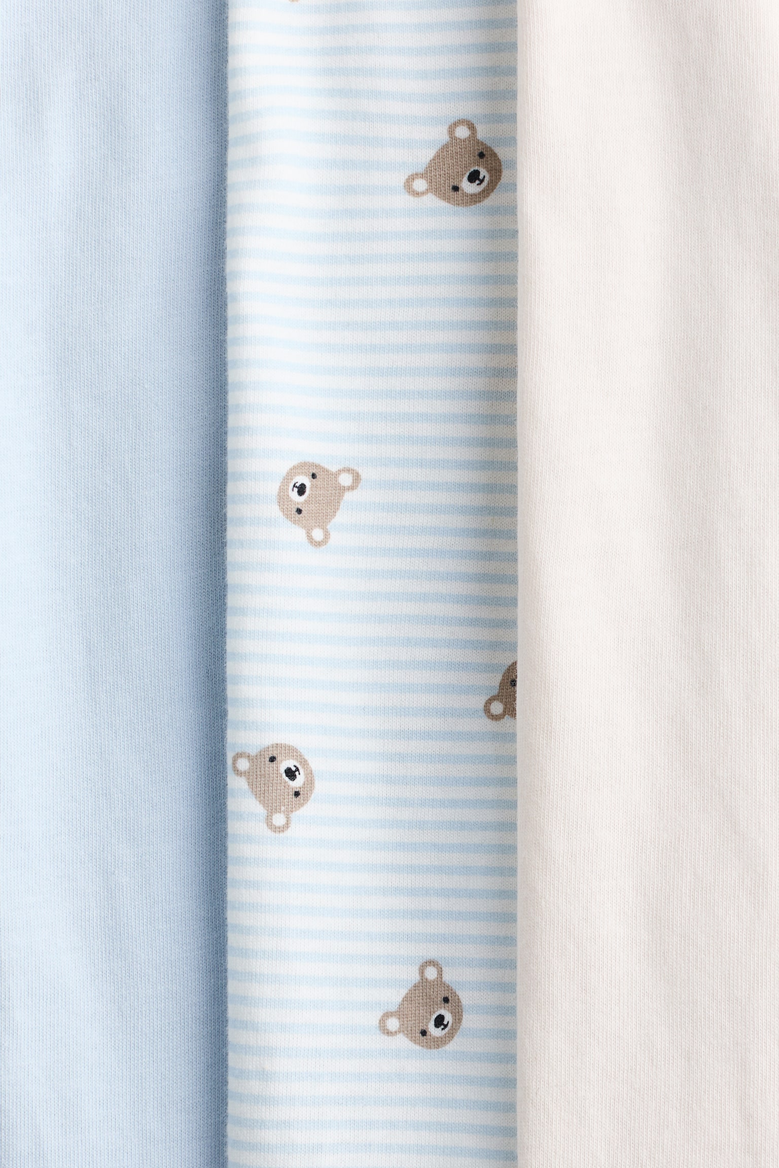 3-pack zip-up sleepsuits - Light blue/Bears/Beige/Puppies/Pink/Cherries/Light beige/Animals/Purple/Sweet Dreams/Dark grey/Koalas - 2