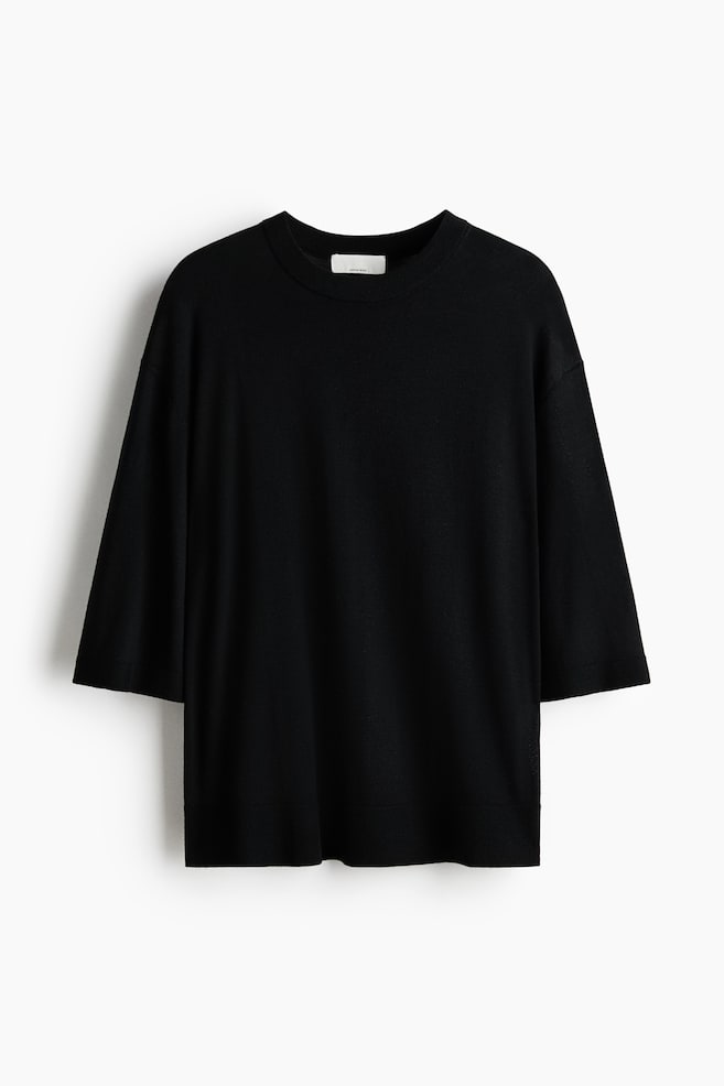 Merino wool T-shirt - Black/Light yellow/Black/Dark grey/Light beige/Dark mole/Dark brown - 1