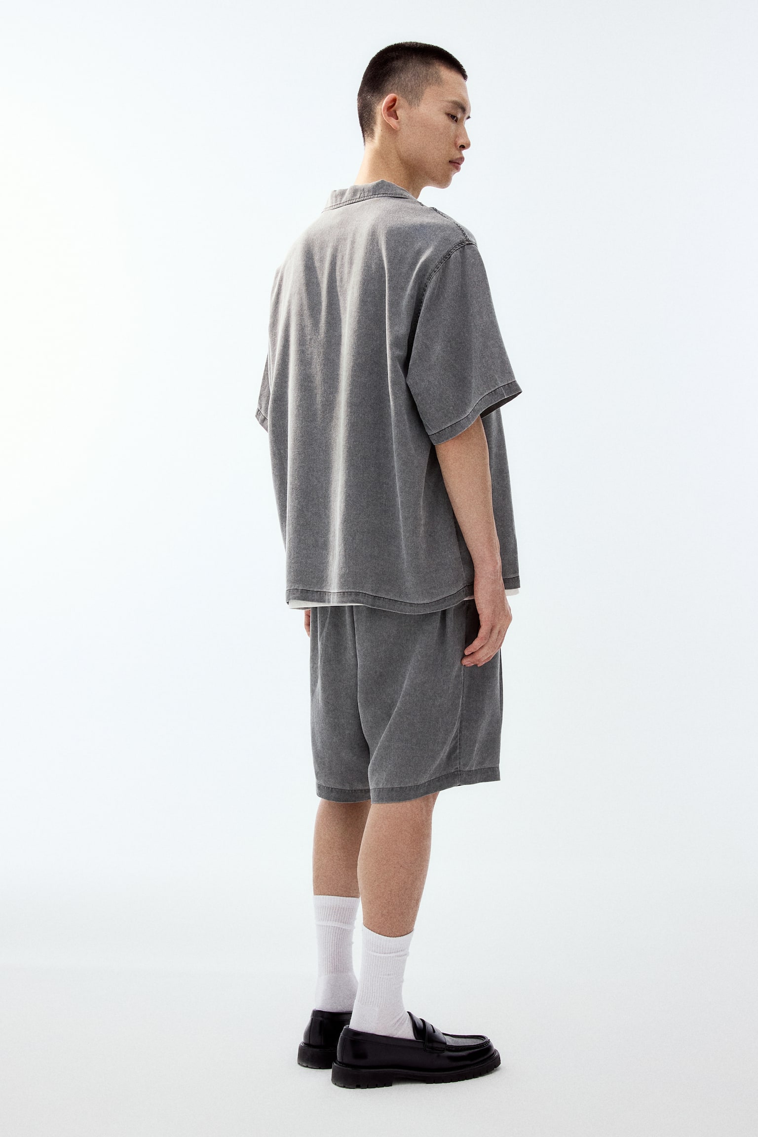 Loose Fit Resort shirt - Denim grey/Dark pink/Light denim blue - 6