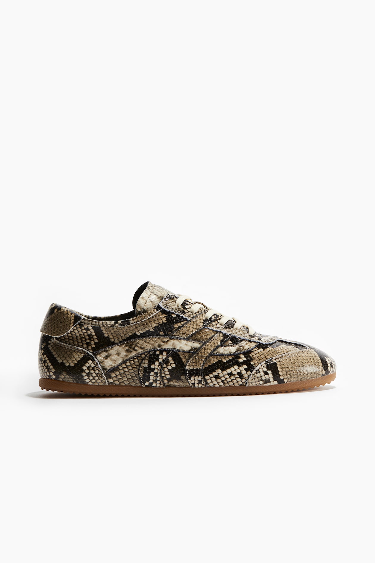 Sneakers - Beige/motif peau de serpent - FEMME | H&M FR