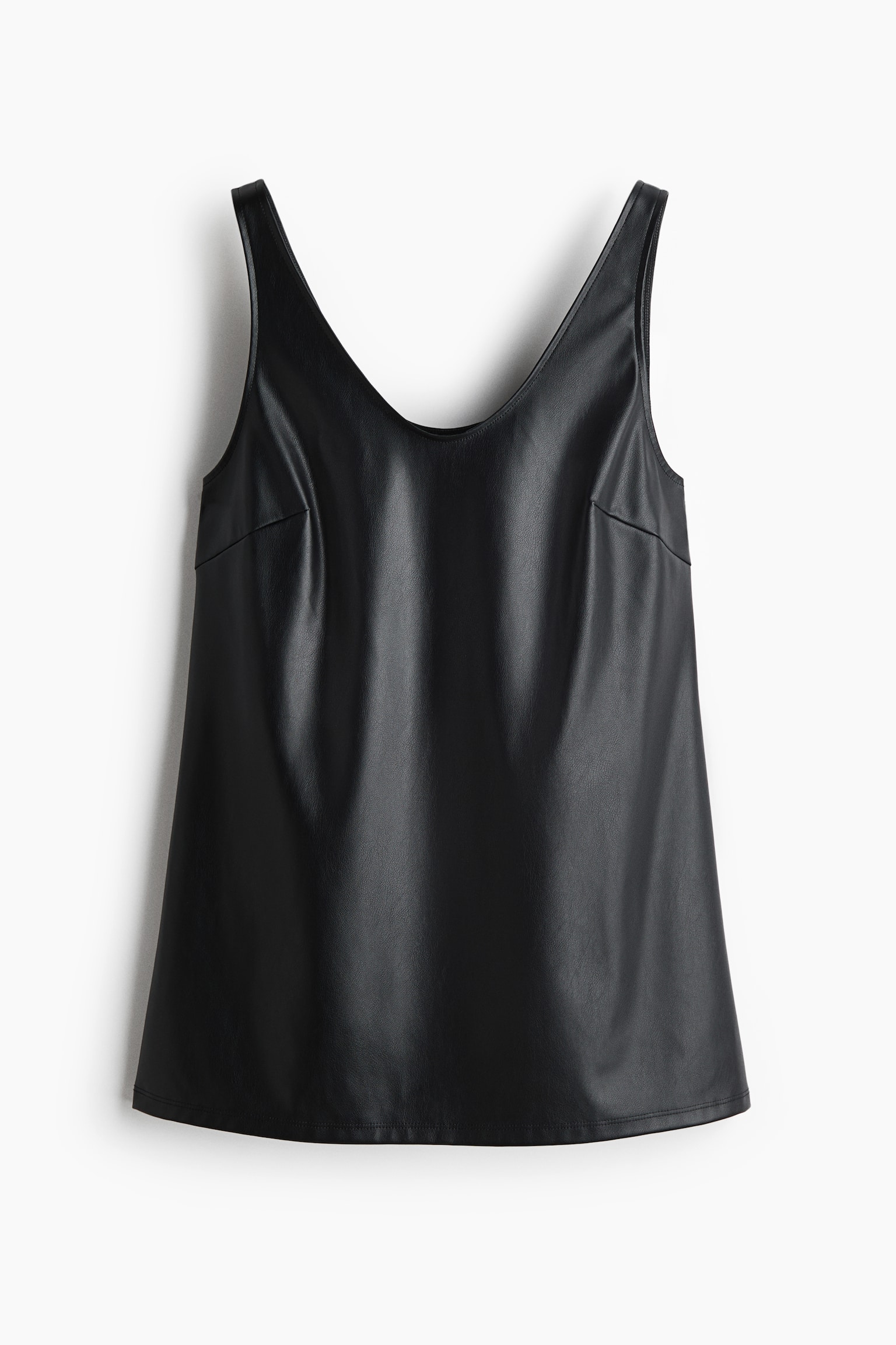 Coated vest top - Black - 2