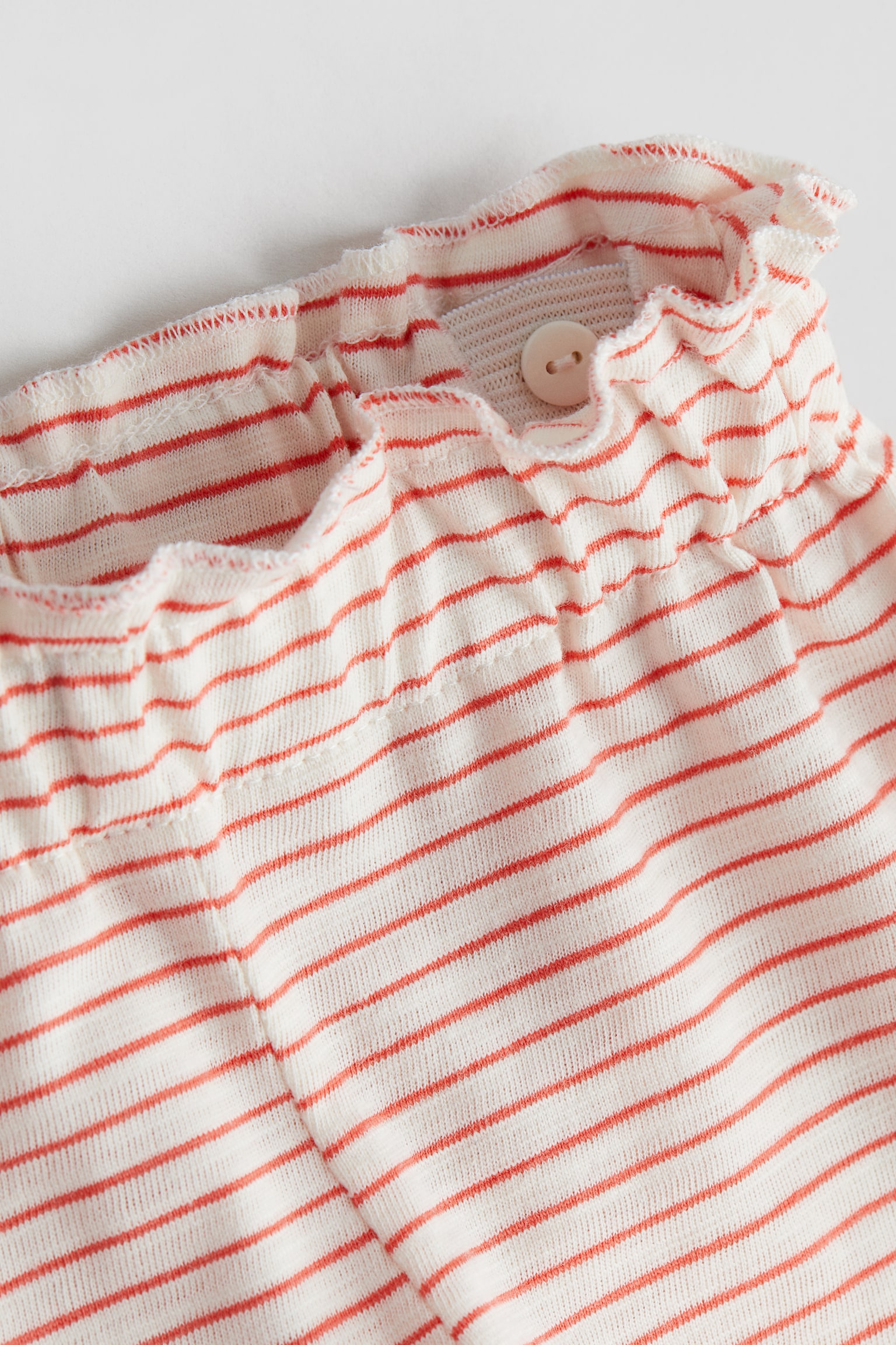 2-piece crinkled jersey set - Cream/Red striped - 6