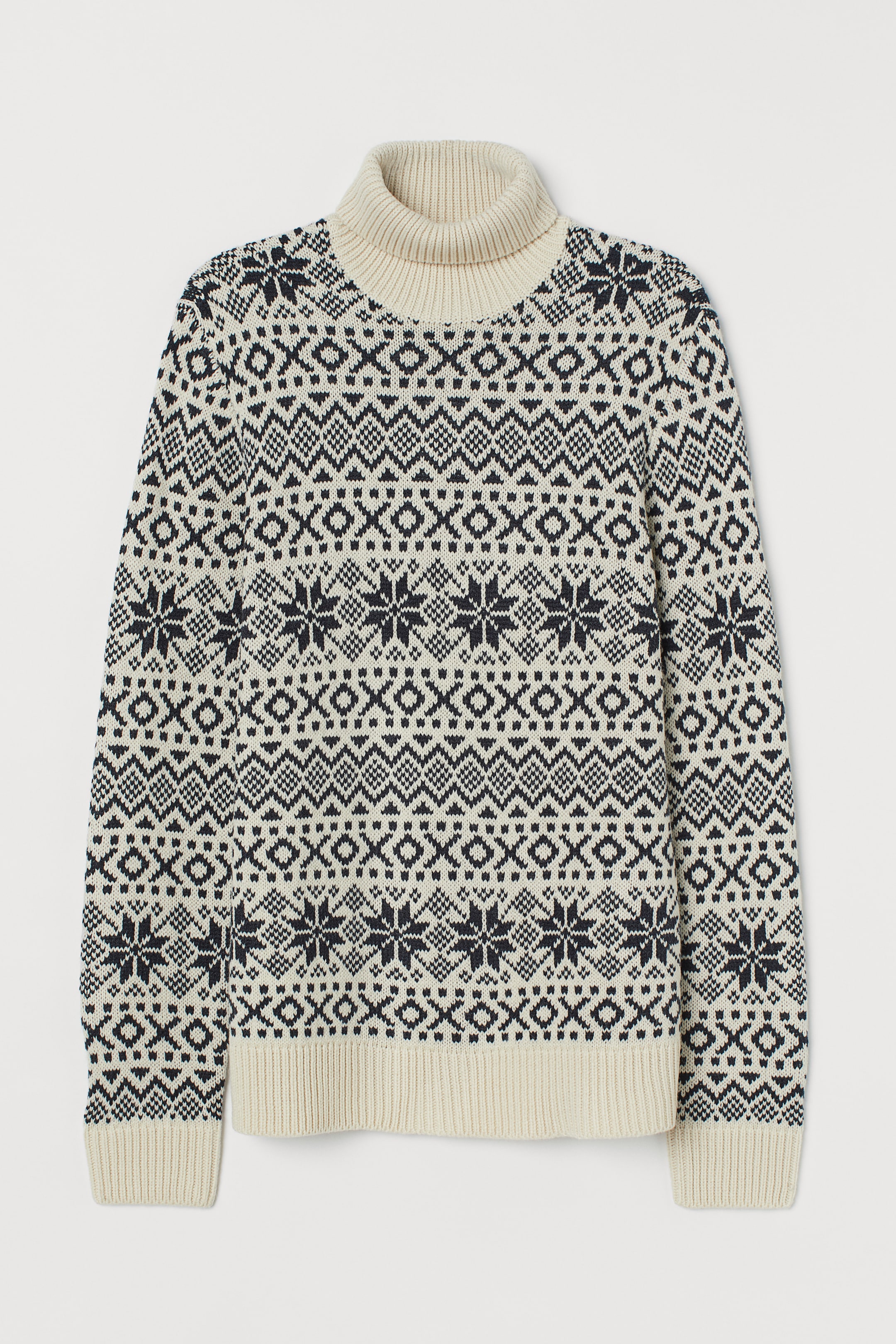 Jacquard-knit Turtleneck