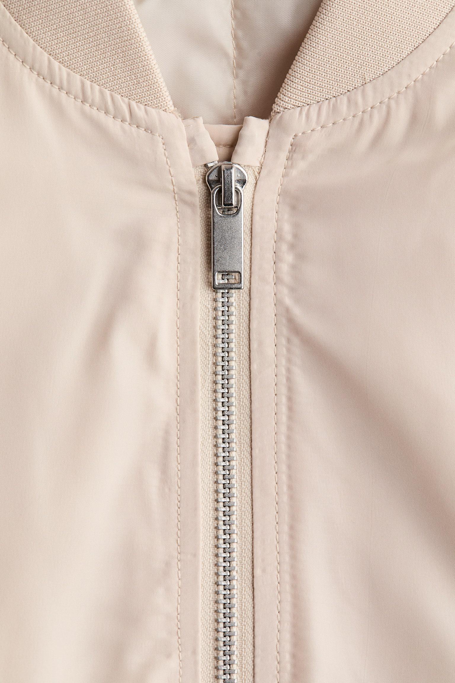 Padded bomber jacket - Light beige - 2