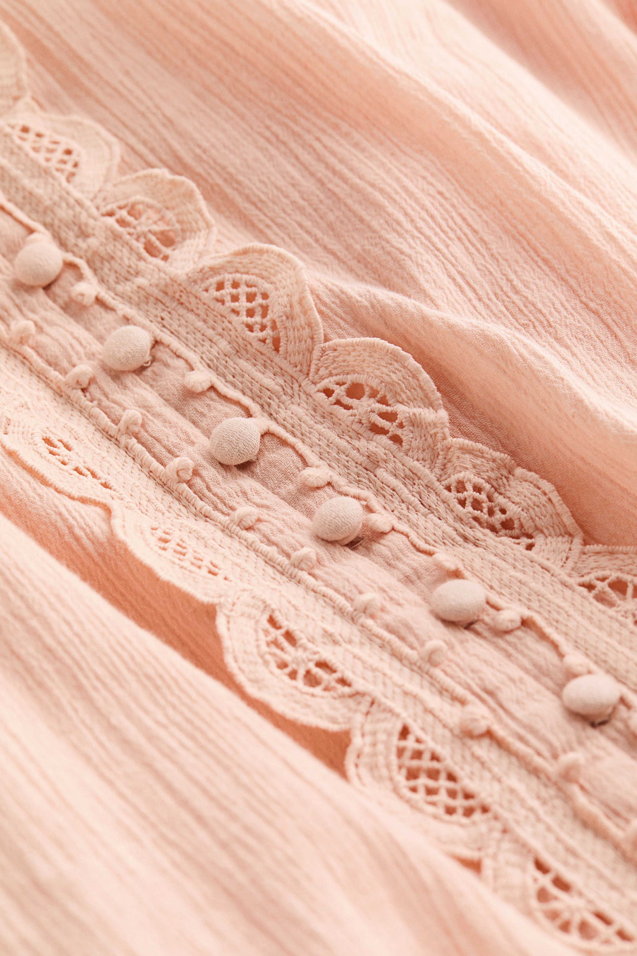 Lace-Detail Cotton Dress