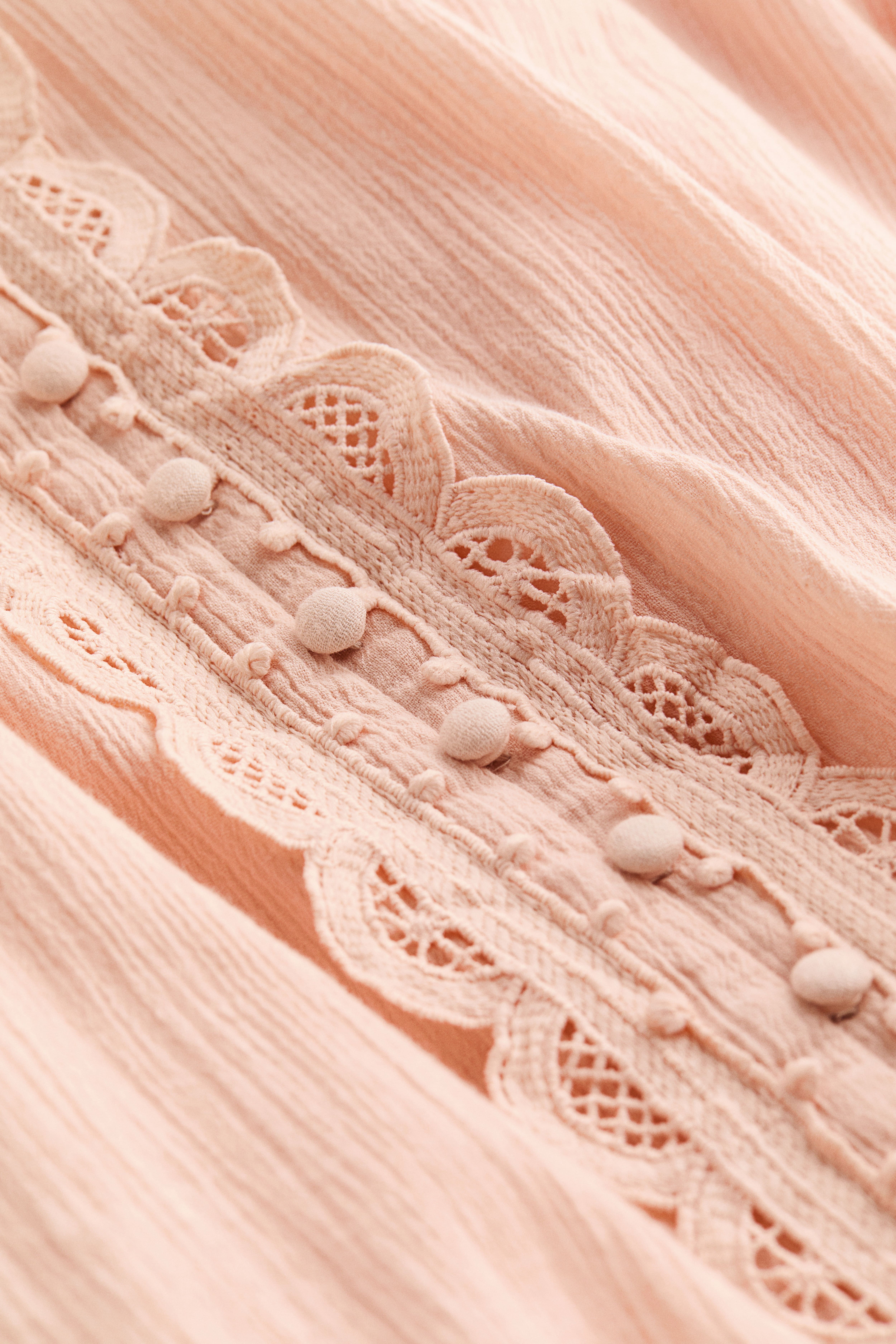 Lace-Detail Cotton Dress
