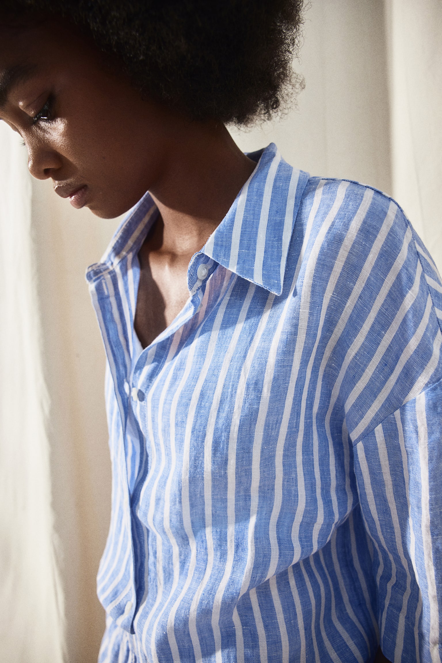 Linen shirt - Blue/Striped - 5