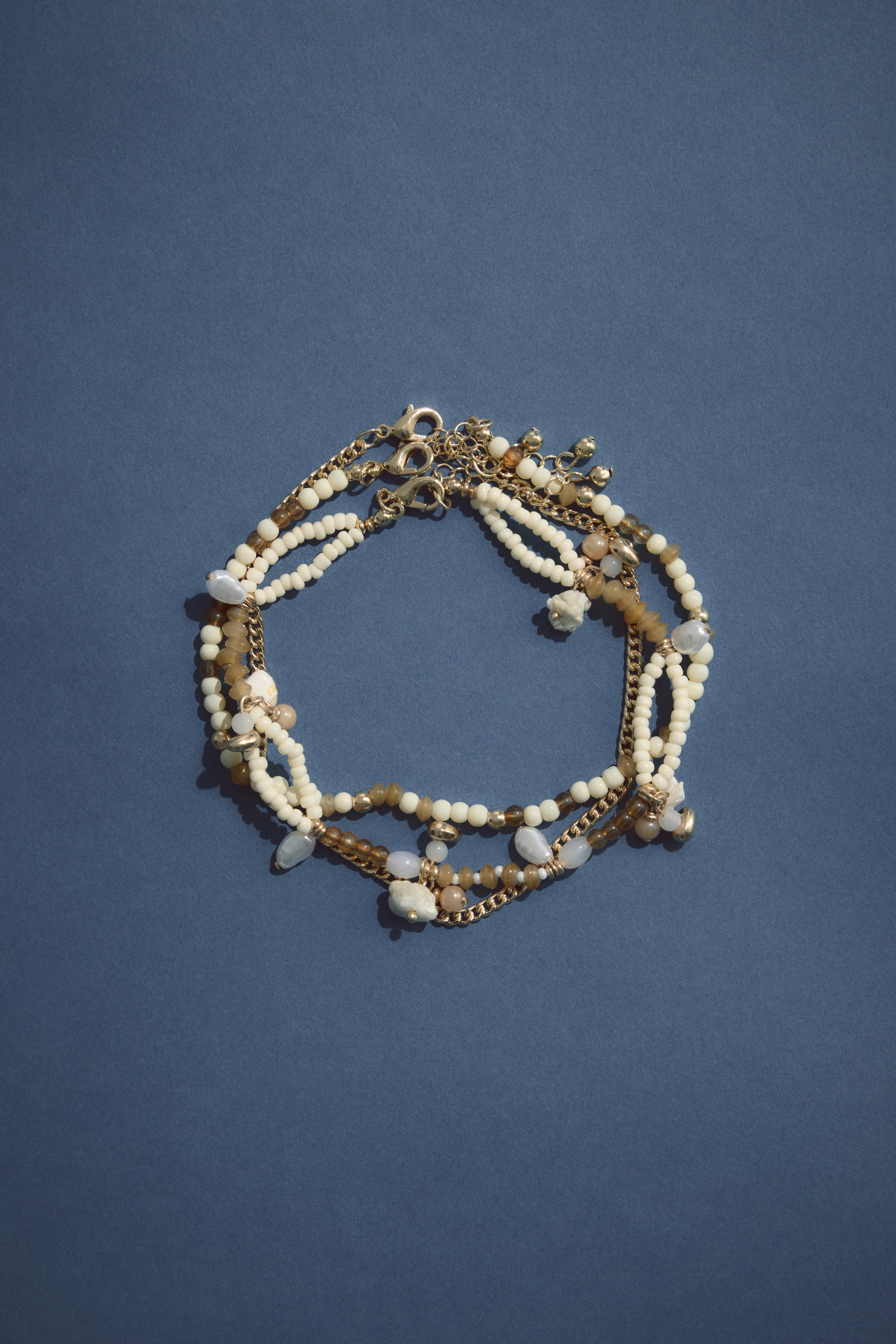 View larger image: 3-pack anklets - Gold-coloured/Dark beige - Ladies | H&M 1