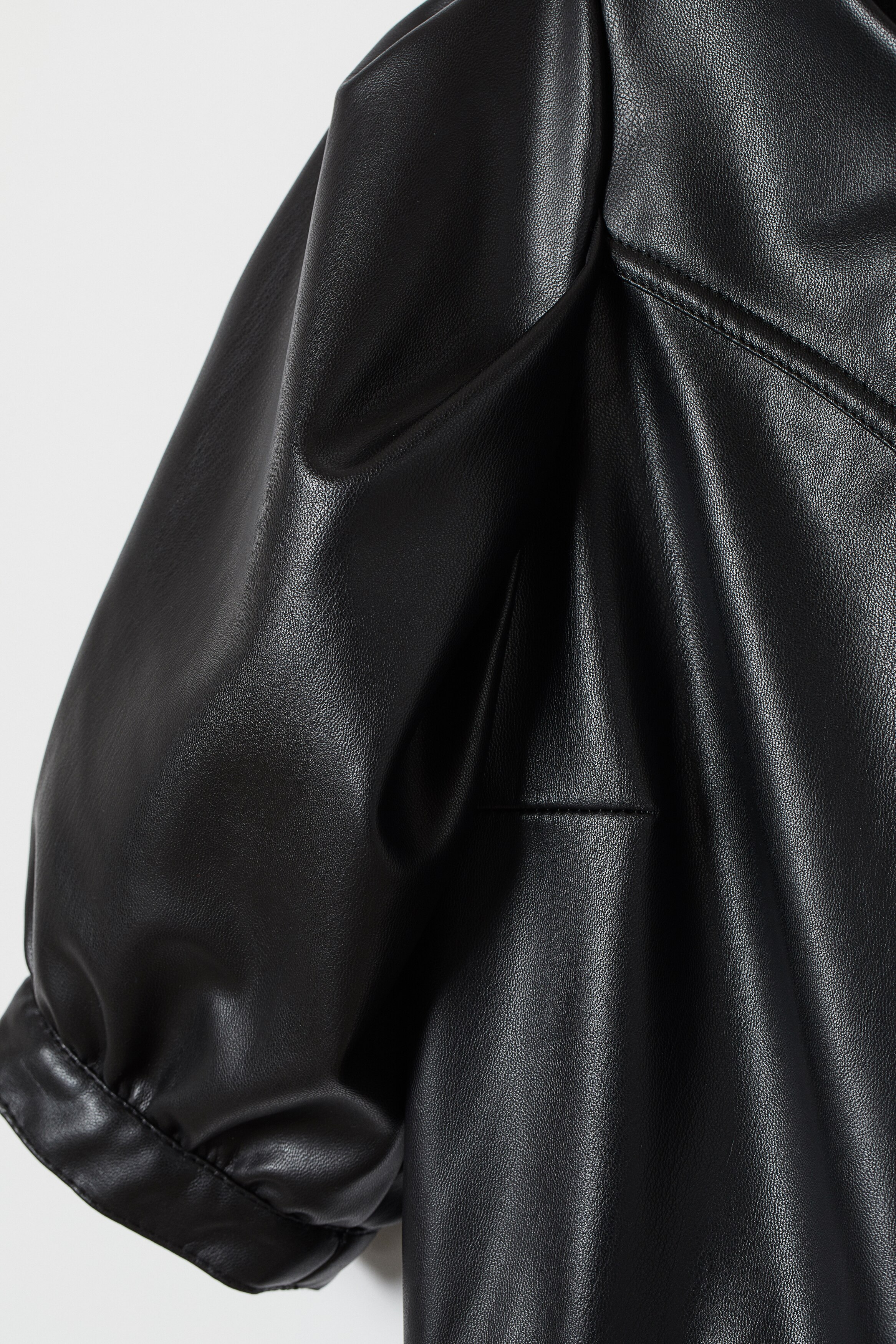 chinese dress ladies Vegan Leather Tunic Dress in Black Small