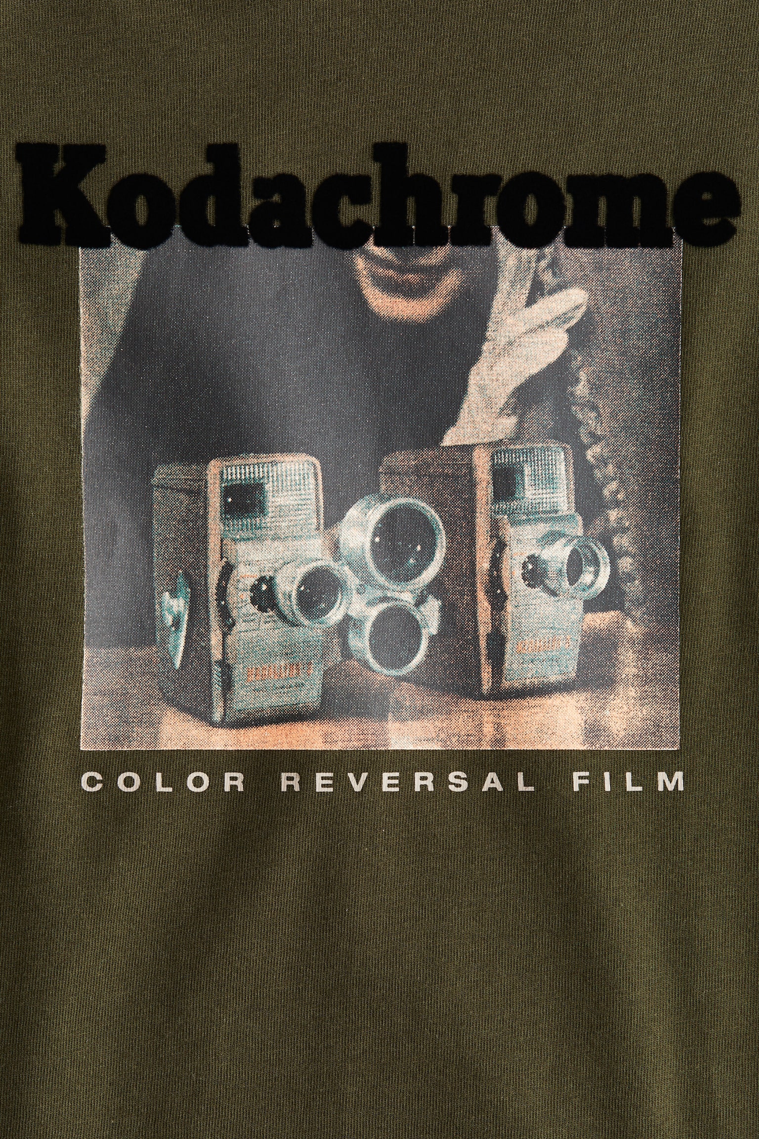圖案棉質T恤 - 深卡其綠/Kodak/白色/Kodak/黑色/Kodak - 4