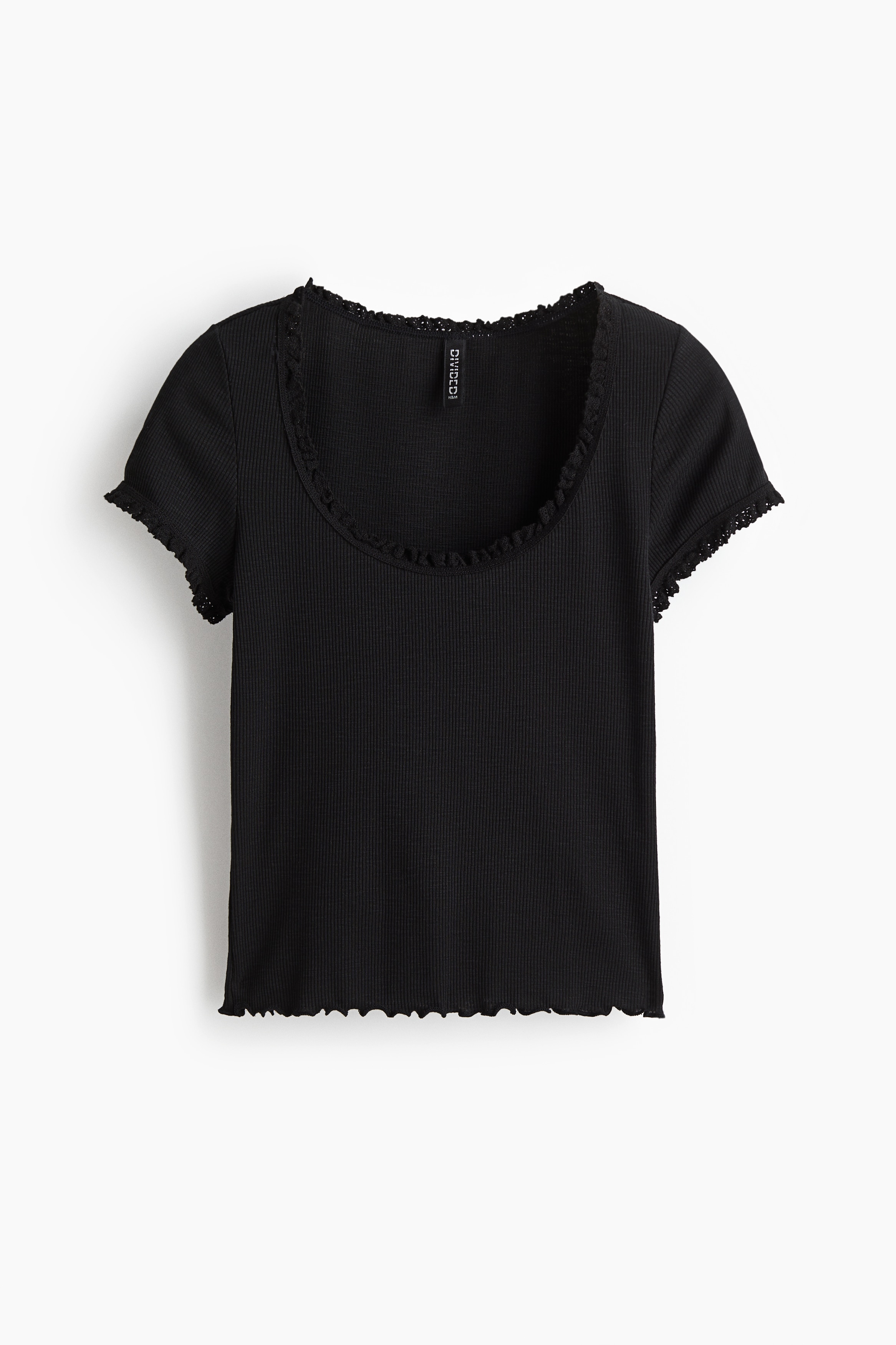 Top avec dentelle - Noir/Blanc/fleuri/Blanc/fleuri/Rose ancien/Noir/fleuri/Gris clair chiné/Blanc