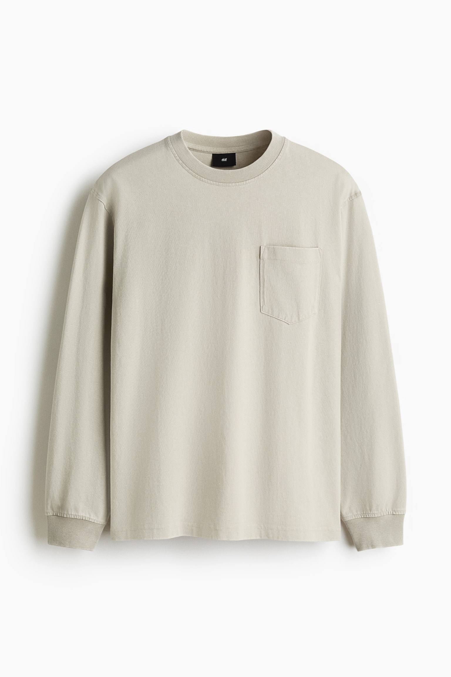 ルーズフィット 長袖トップス - ベージュ/ブラック