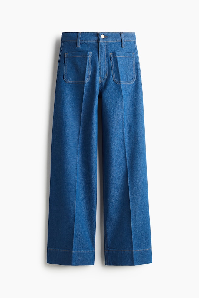 Wide High Jeans - Blue/Grey - 1