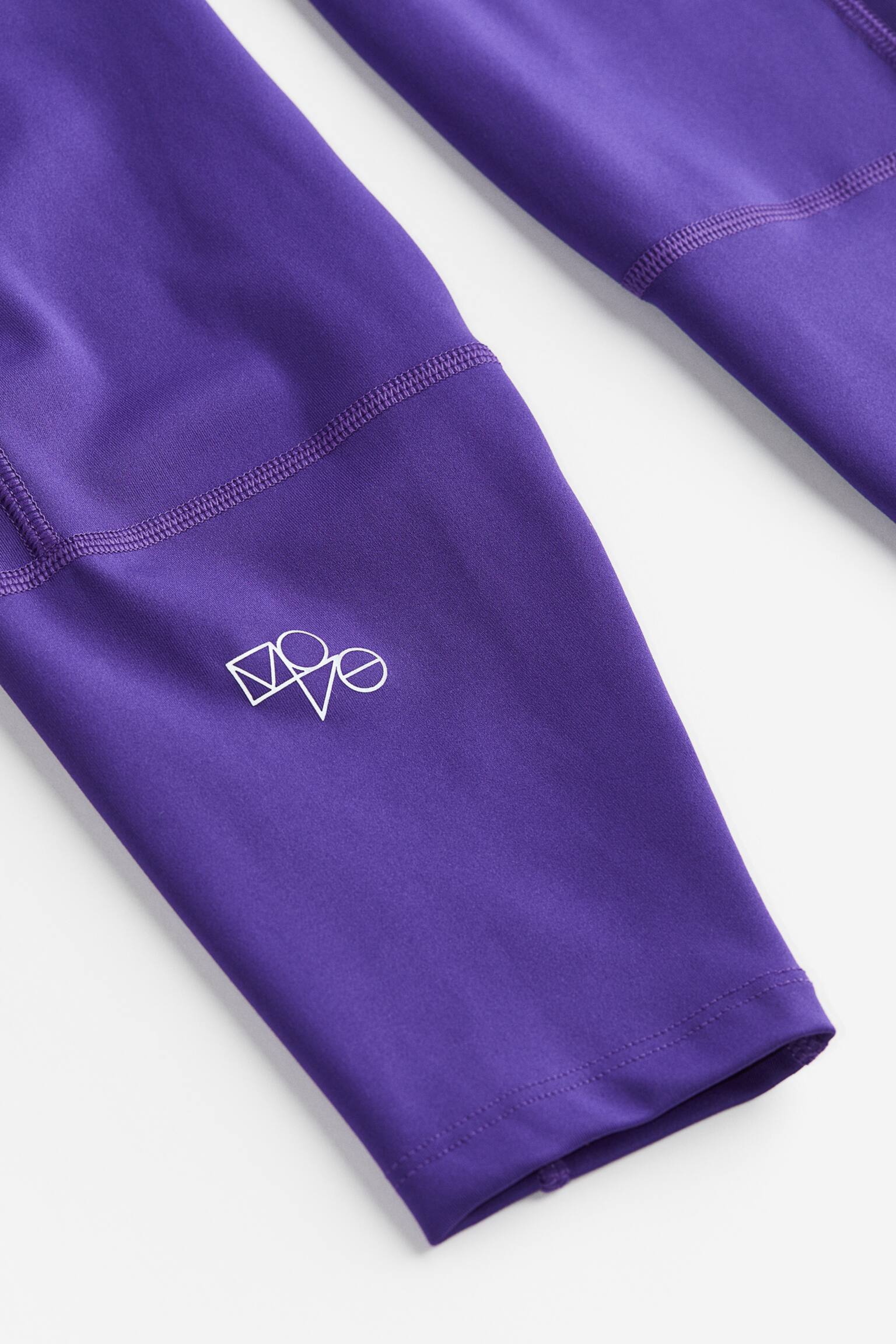 Pocket Detail Running Leggings In DryMove™ - Bright purple/Black - 3