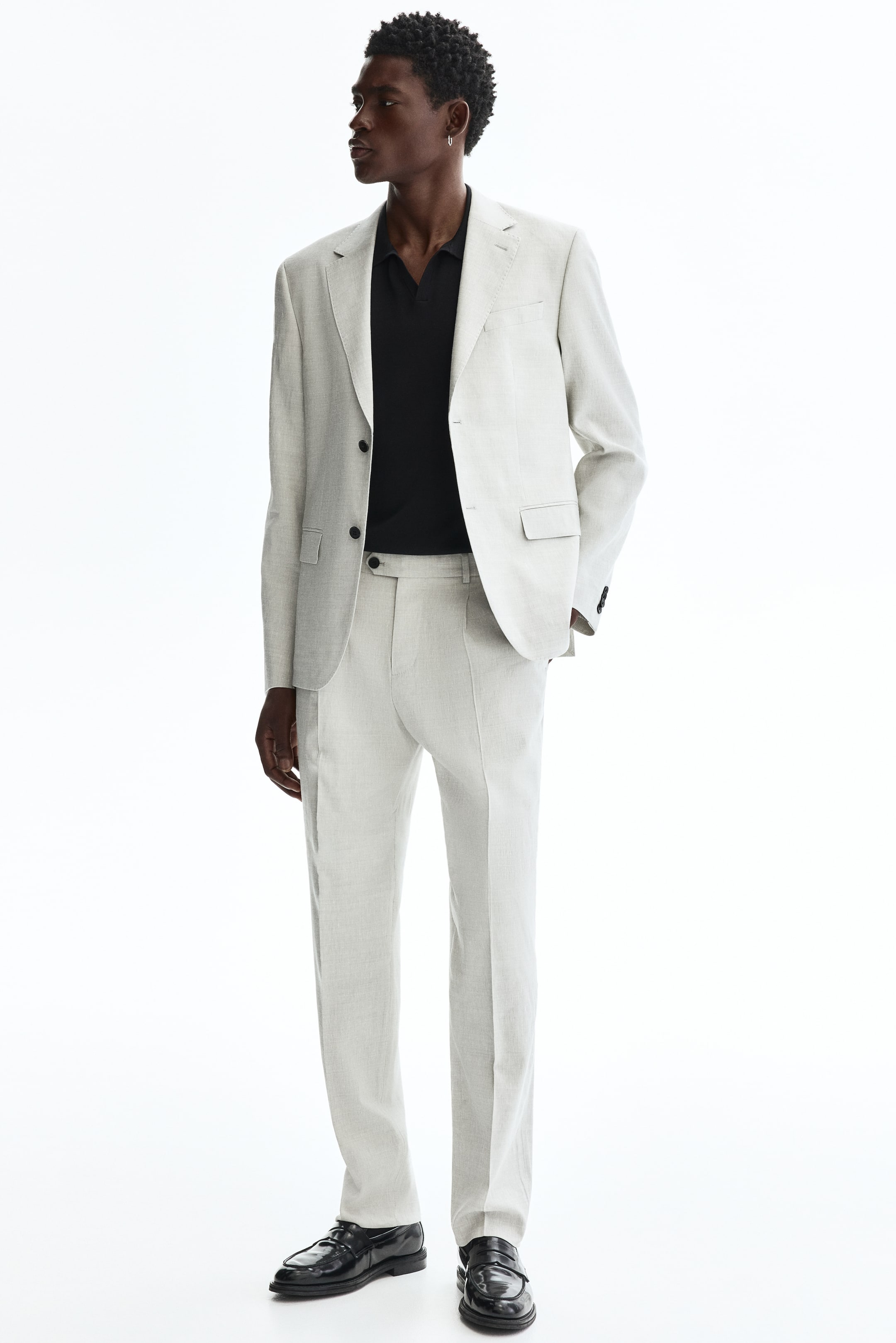 Regular-Fit Linen-Blend Jacket