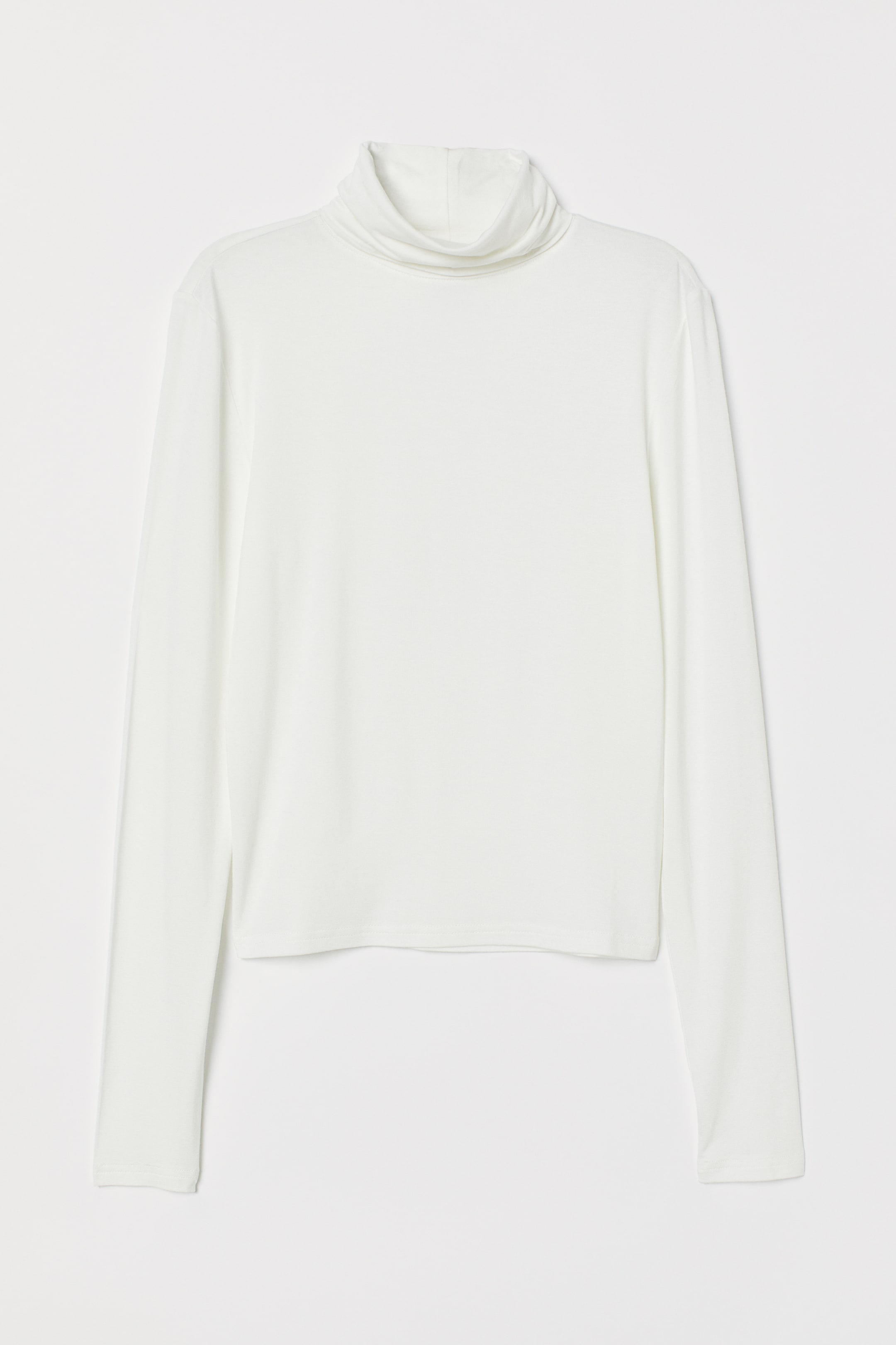 Agrandir l'image: Top col roulé court - Blanc - FEMME | H&M FR 1