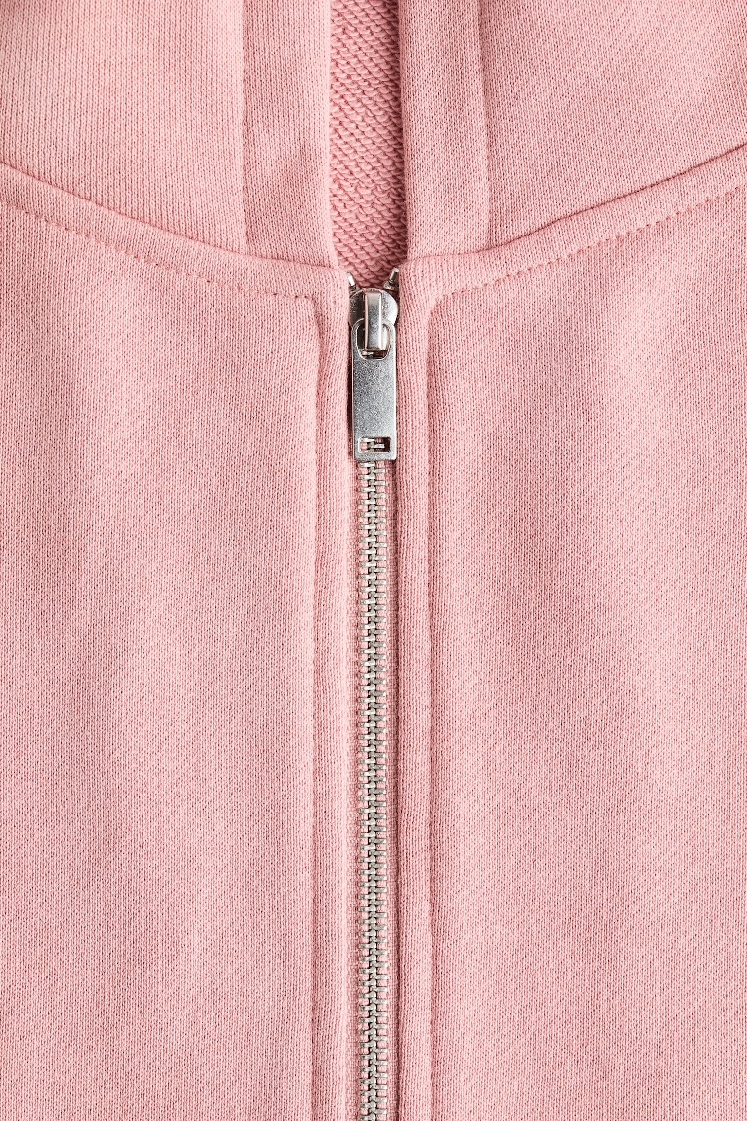 Sudadera con zíper, gorro y cordón de ajuste - Rosa claro/Café - 3