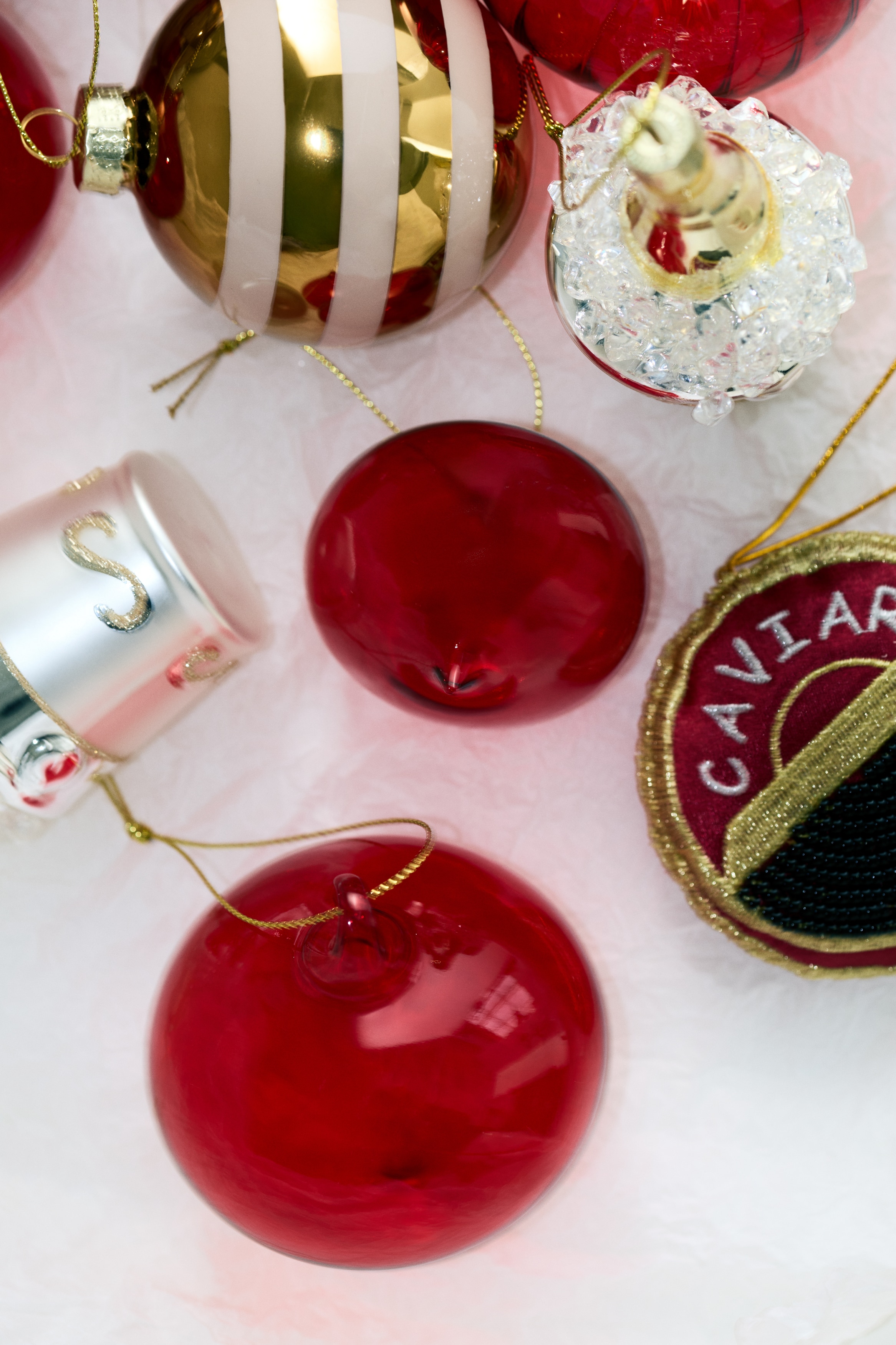 Small Glass Ornament - Red