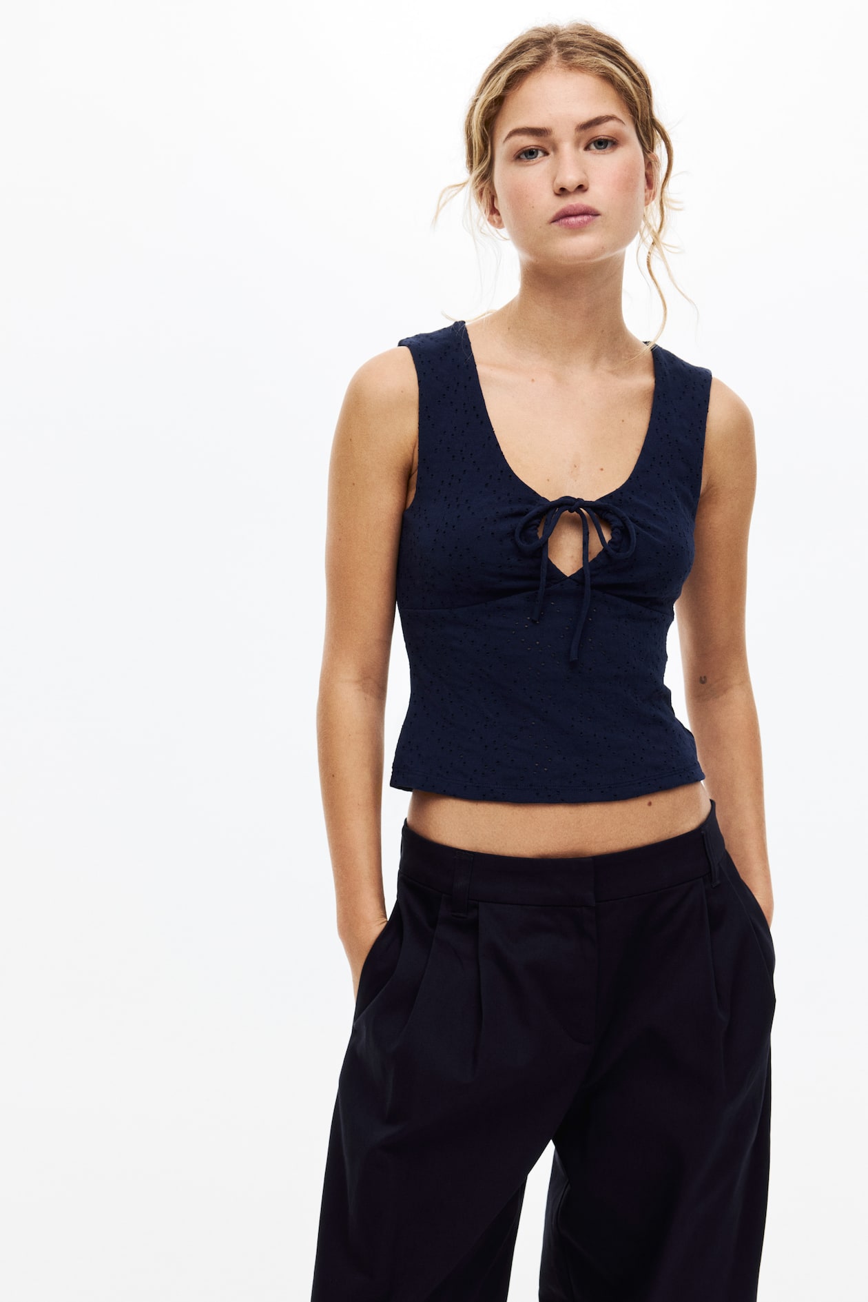 Pointelle-knit top - image 3