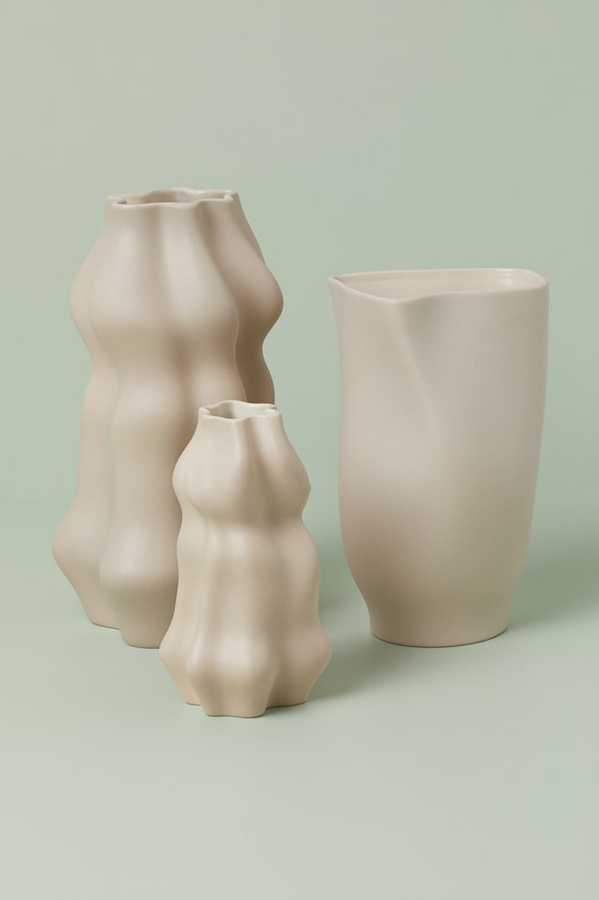 Large ceramic vase - Natural white - 2