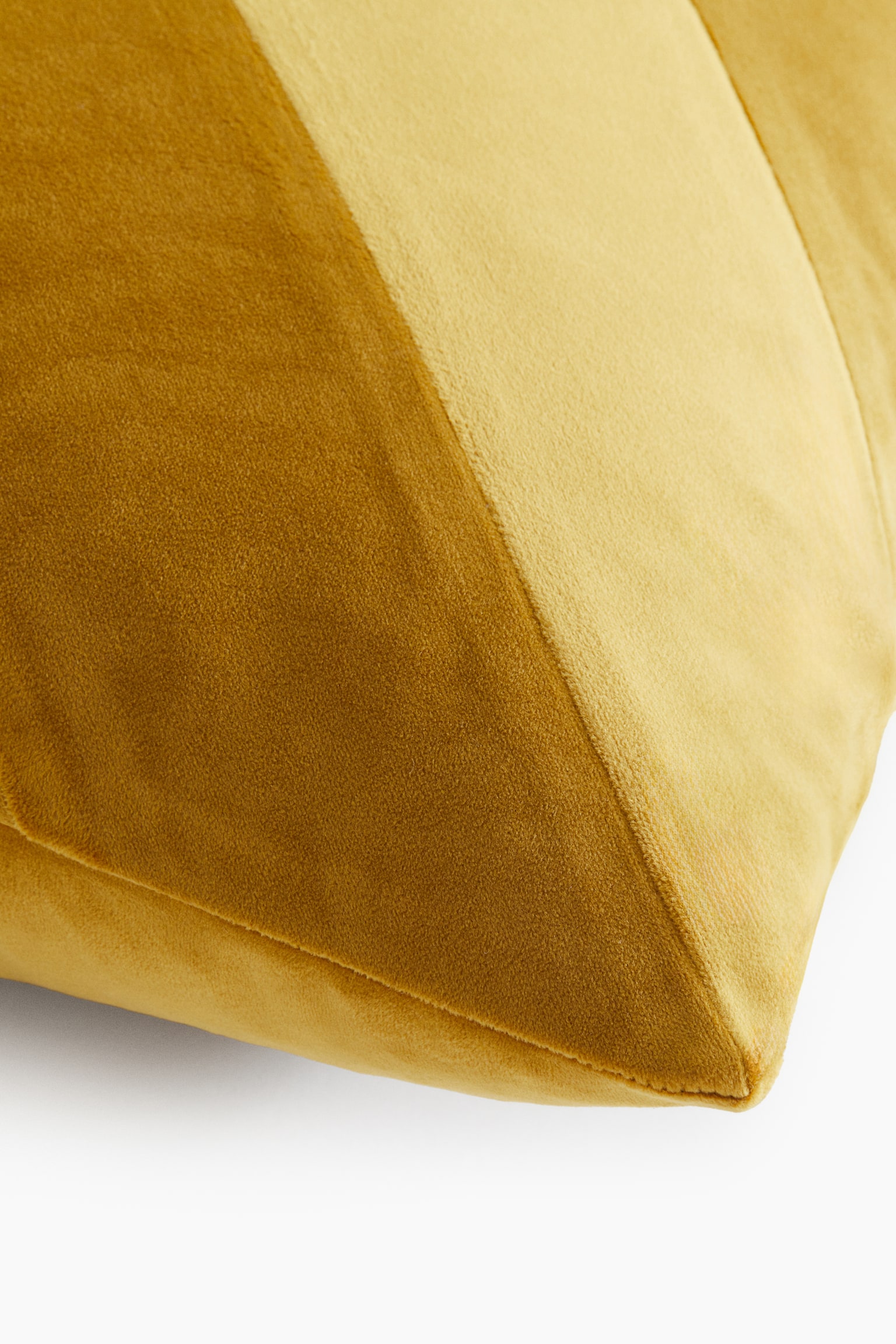 Striped velvet cushion cover - Yellow/Striped - 3