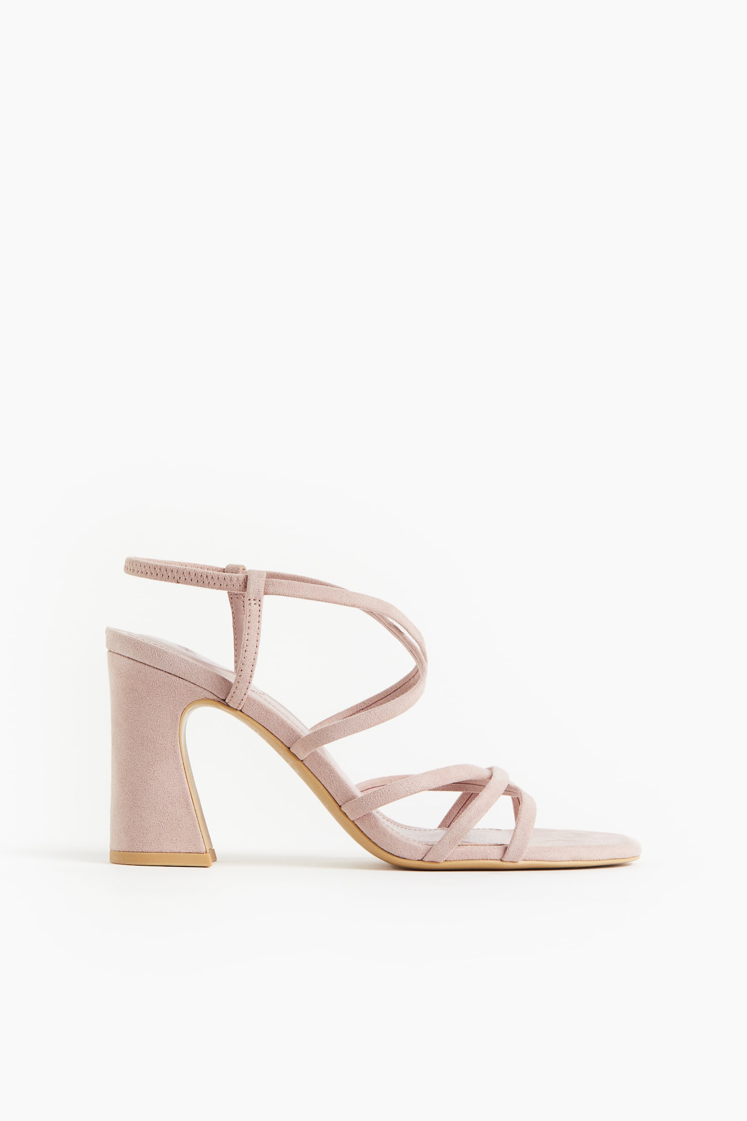 Strappy Heeled Sandals - Powder pink - 2