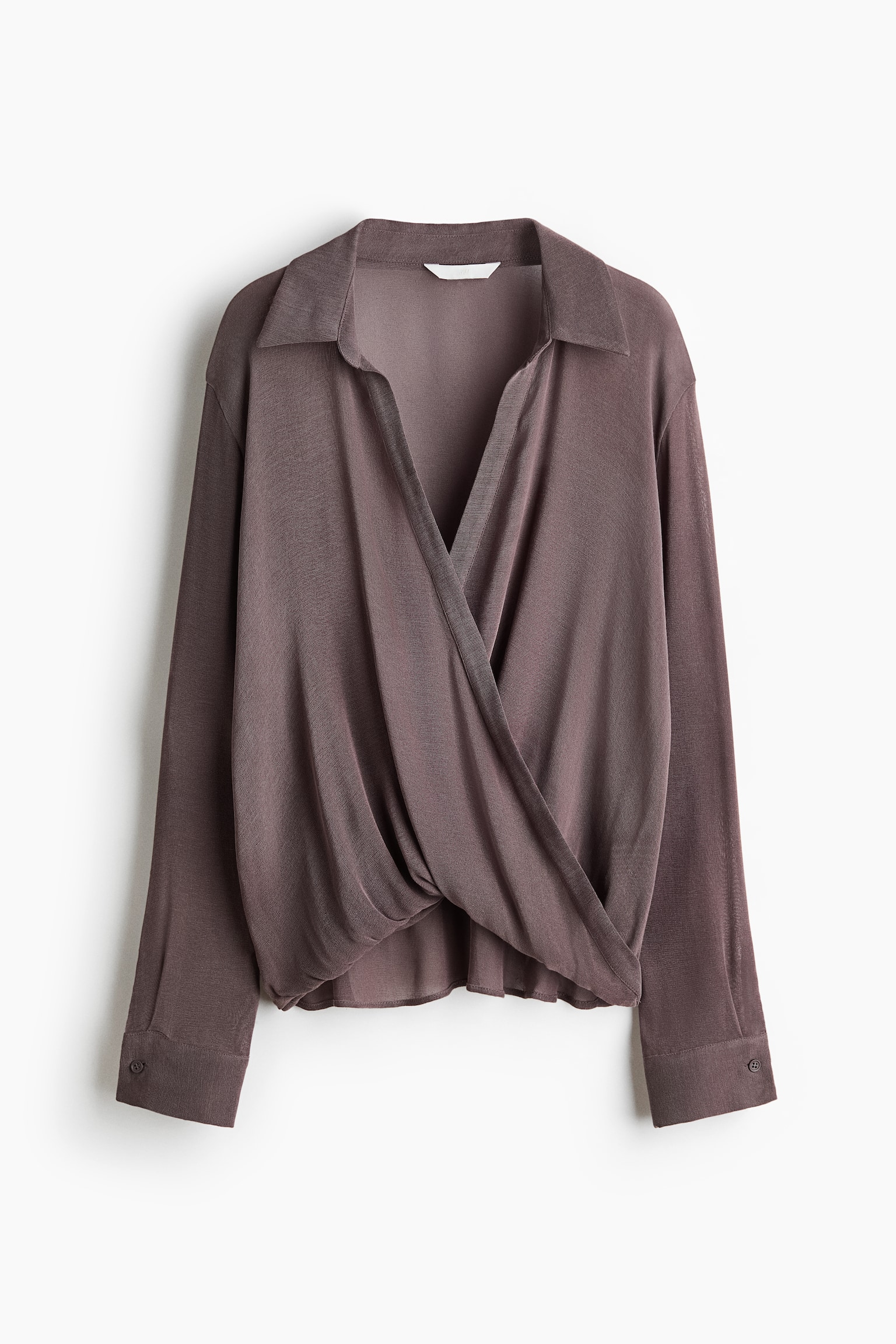 Wickelbluse - Dunkles Mauve - 1