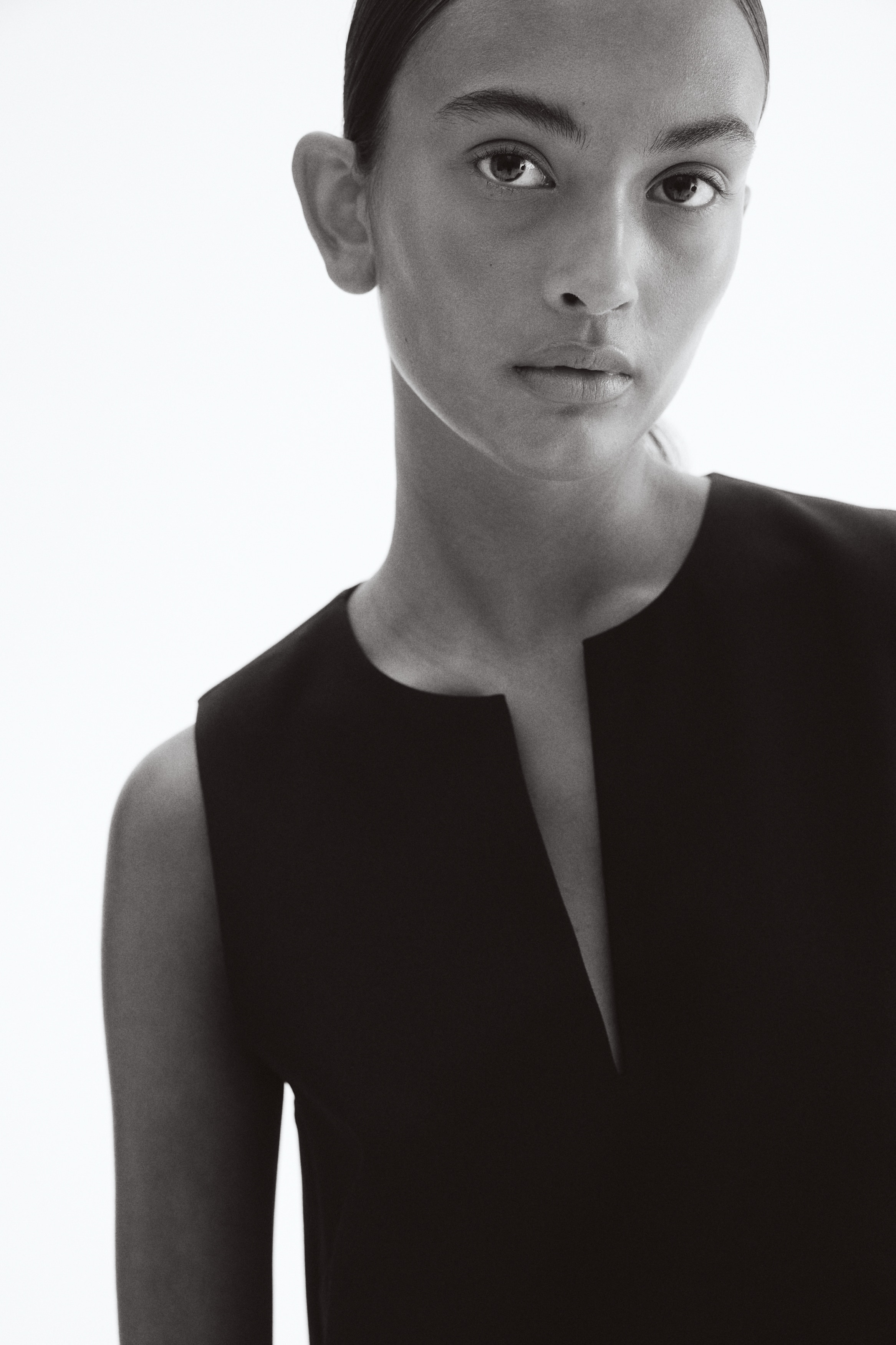Twill shift dress